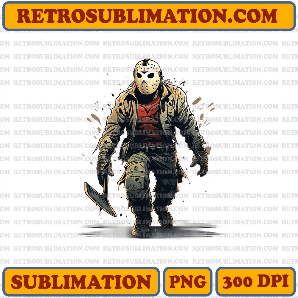 Jason Voorhees - Silent Killer - Terror Inspired Sublimation PNG
