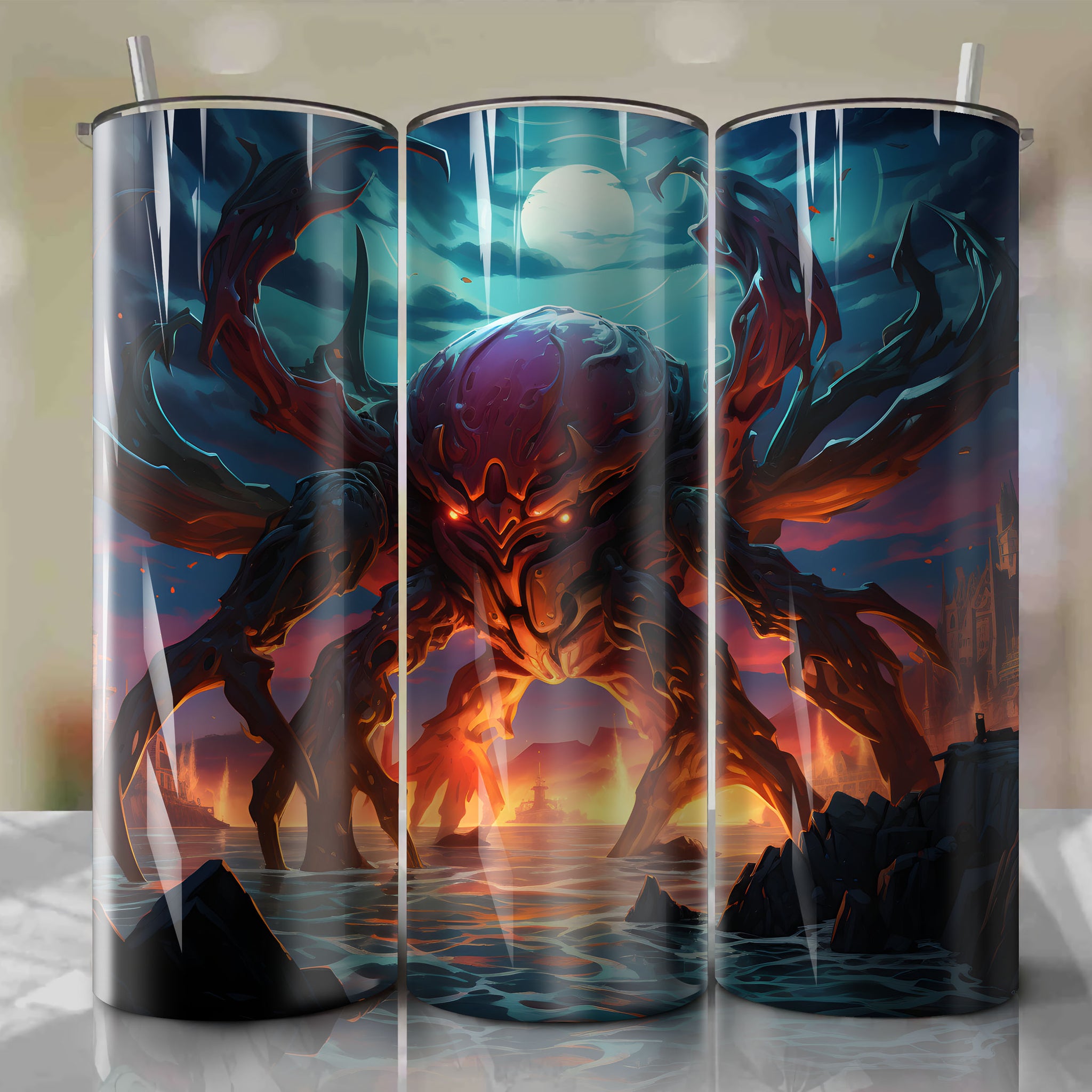 Vibrant and Detailed Krabby Art - 20 oz Tumbler Wrap
