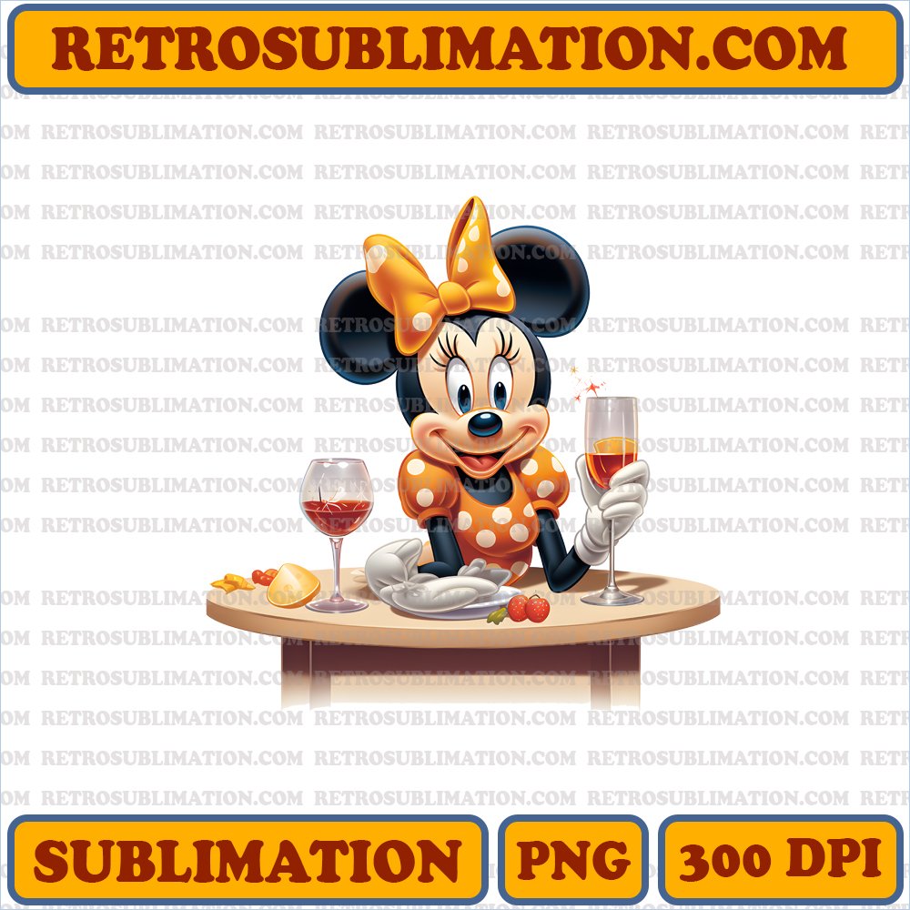 Thanksgiving Minnie Mouse PNG Digital Download | Sublimation | Thoughtful Expression | Toast Sharing | Unique Design
