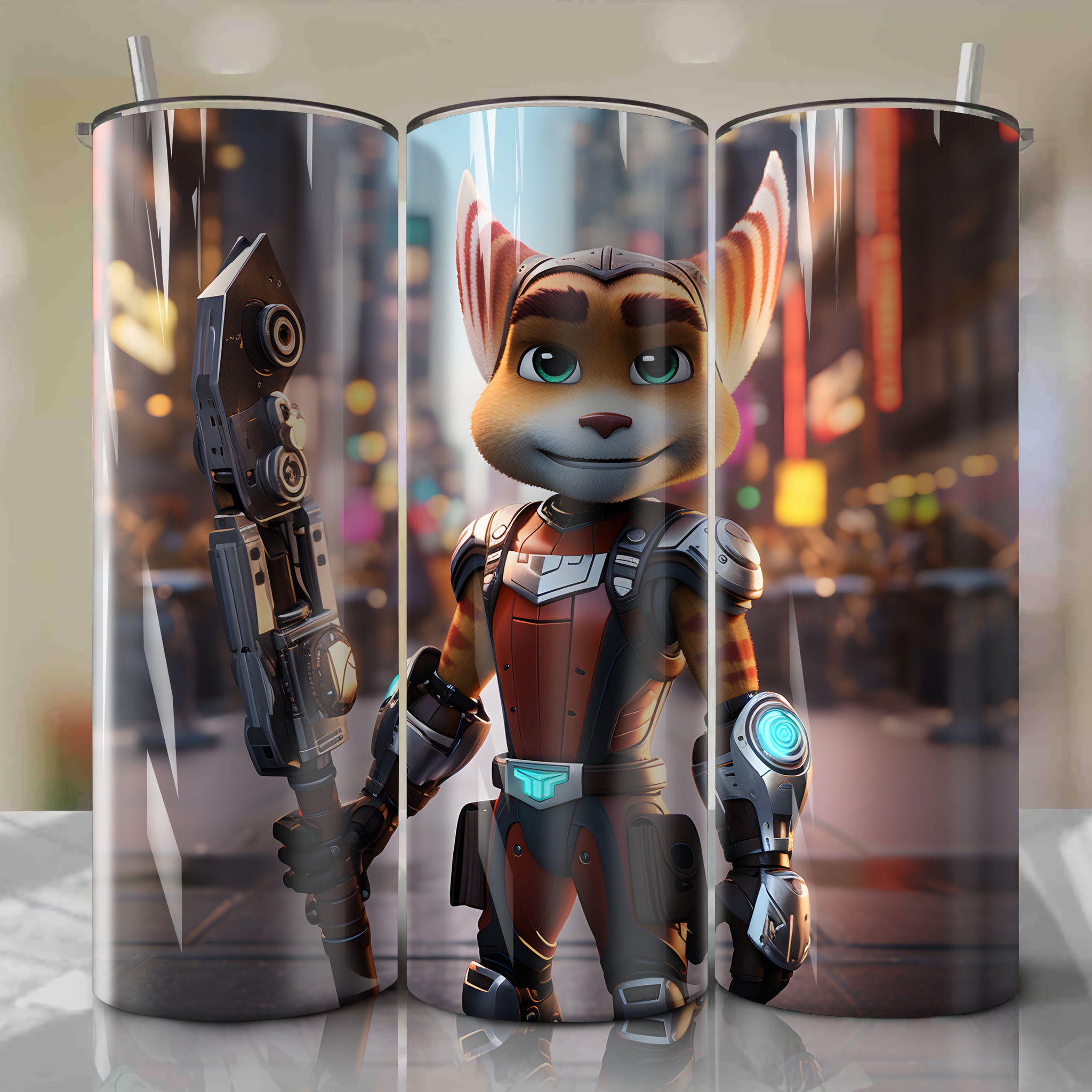 Ratchet & Clank 20 Oz Tumbler Wrap – A Captivating Celebration of Intergalactic Adventures
