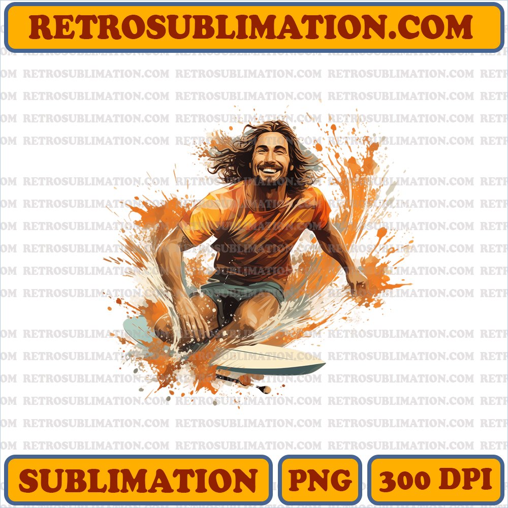 Thanksgiving Jake Owen Surfboard Ride - Free-Spirited Style - High Contrast PNG Digital Download
