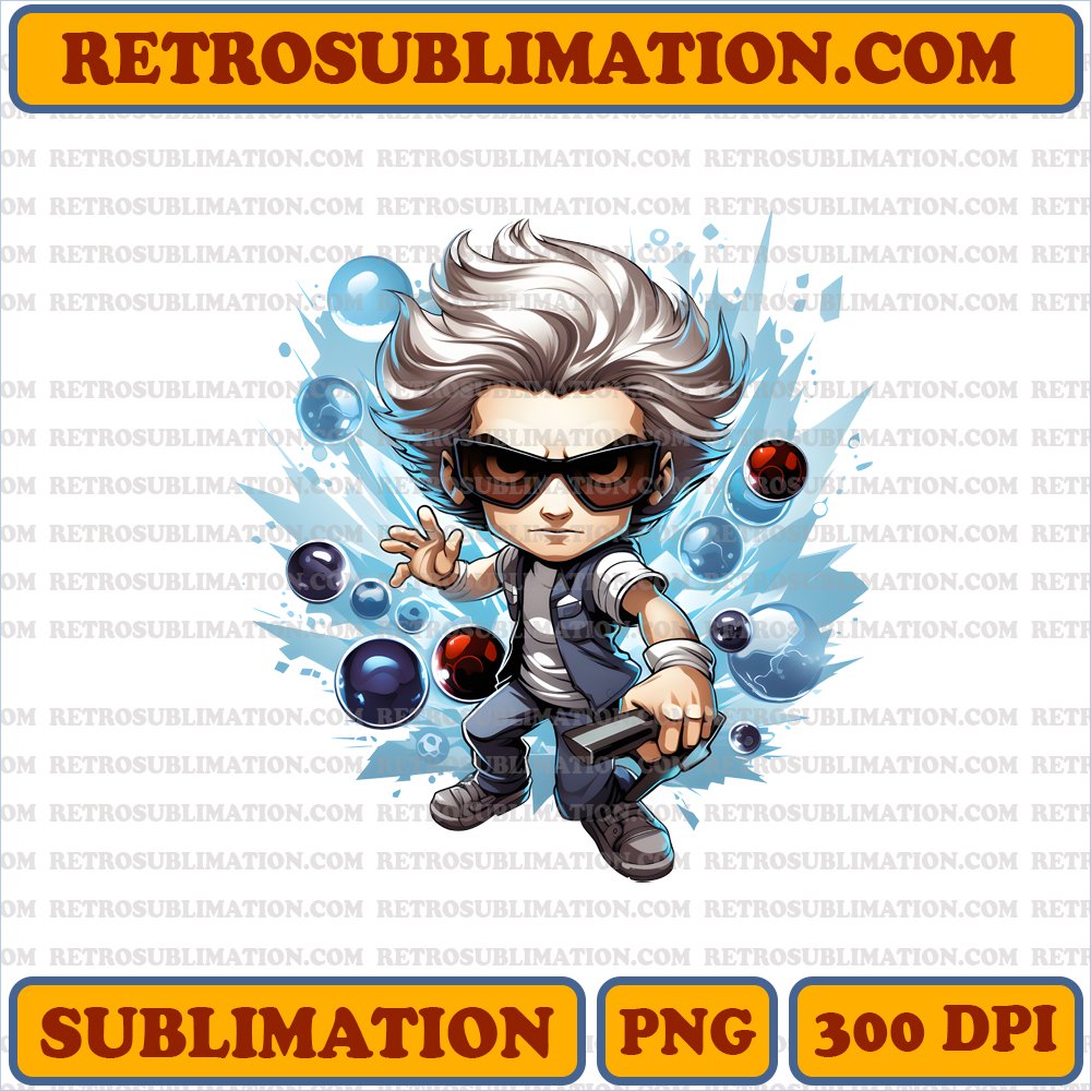 Quicksilver Chibi - Super-Speed Juggling Delight - Digital Download PNG Sublimation
