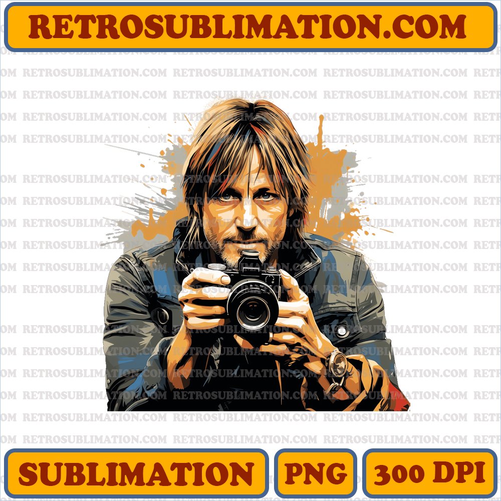 Keith Urban Camera Moments - Bootleg Style - Sublimation PNG Digital Download
