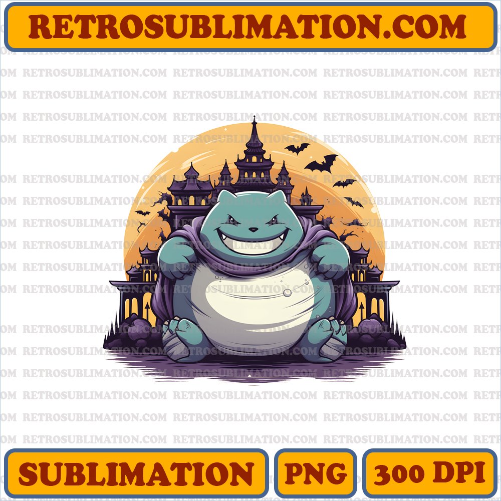 Spooky Snorlax - Haunted Mansion Entrance Blocker PNG Digital Download
