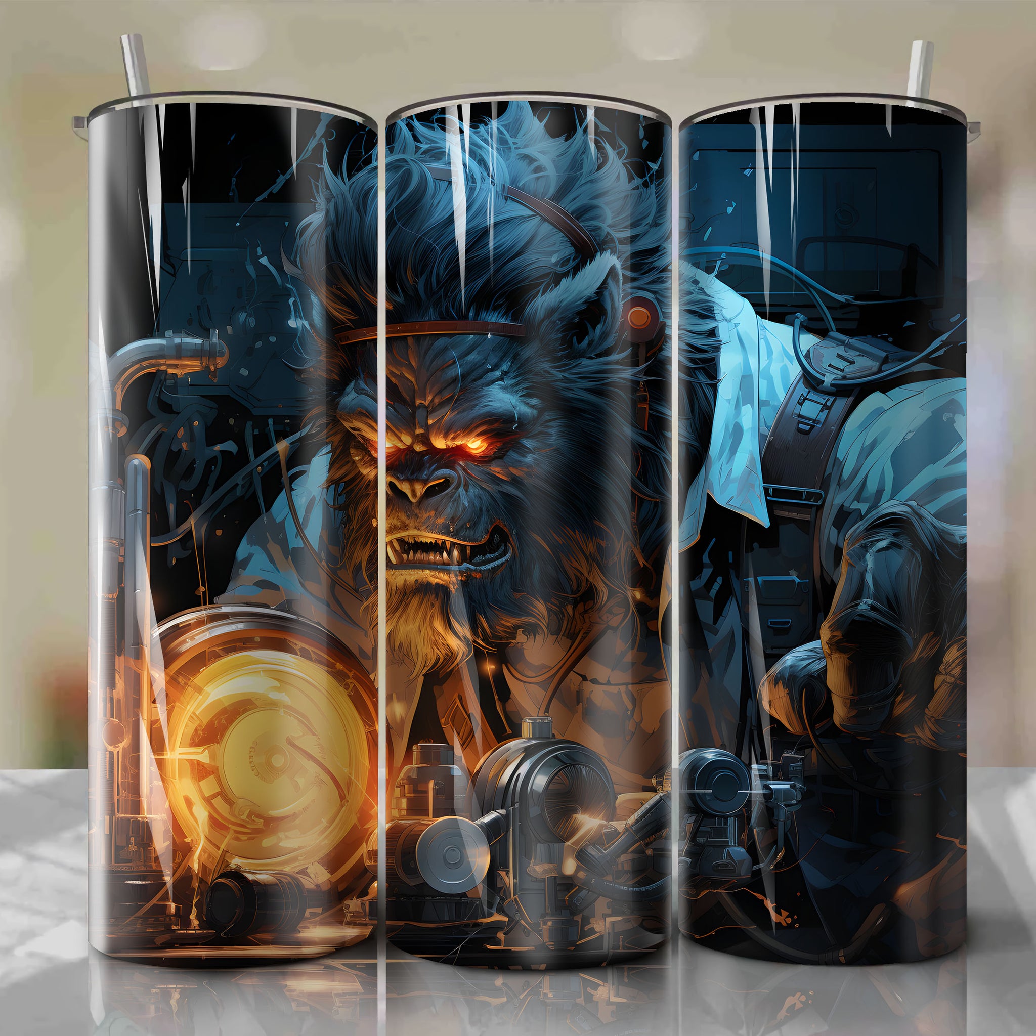 20 Oz Tumbler Wrap: Embodying Curiosity and Strength in Stunning Artwork
