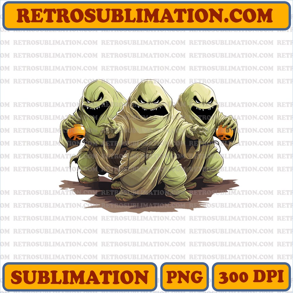 Halloween Trio - Oogie Boogie and his Mischievous Henchmen - PNG Digital Download - Sublimation
