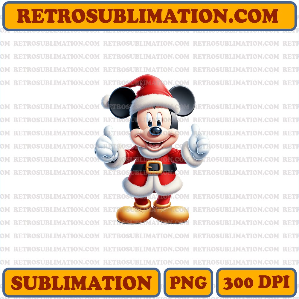 Amusing Christmas Mickey Mouse - Singing Carols - Fun Sublimation PNG Digital Download
