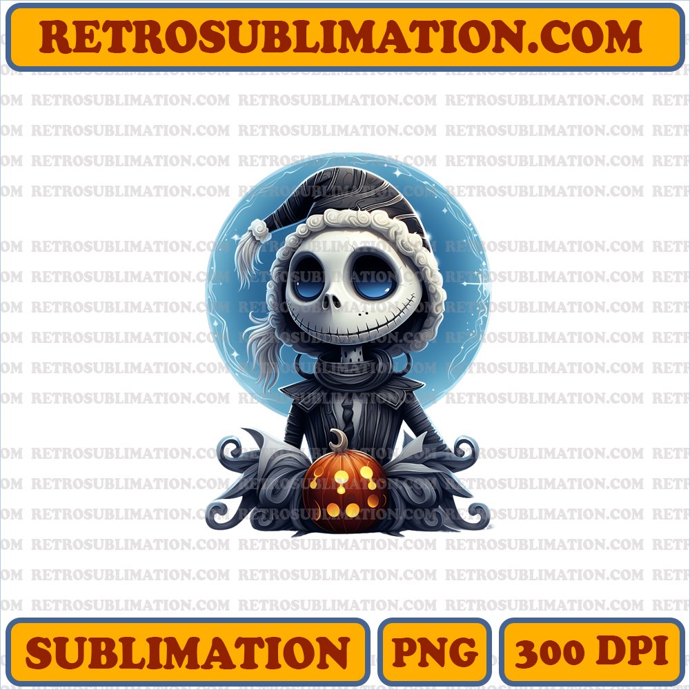 Enchanting Jack Skellington - Christmas Adventure - Sublimation PNG Digital Download
