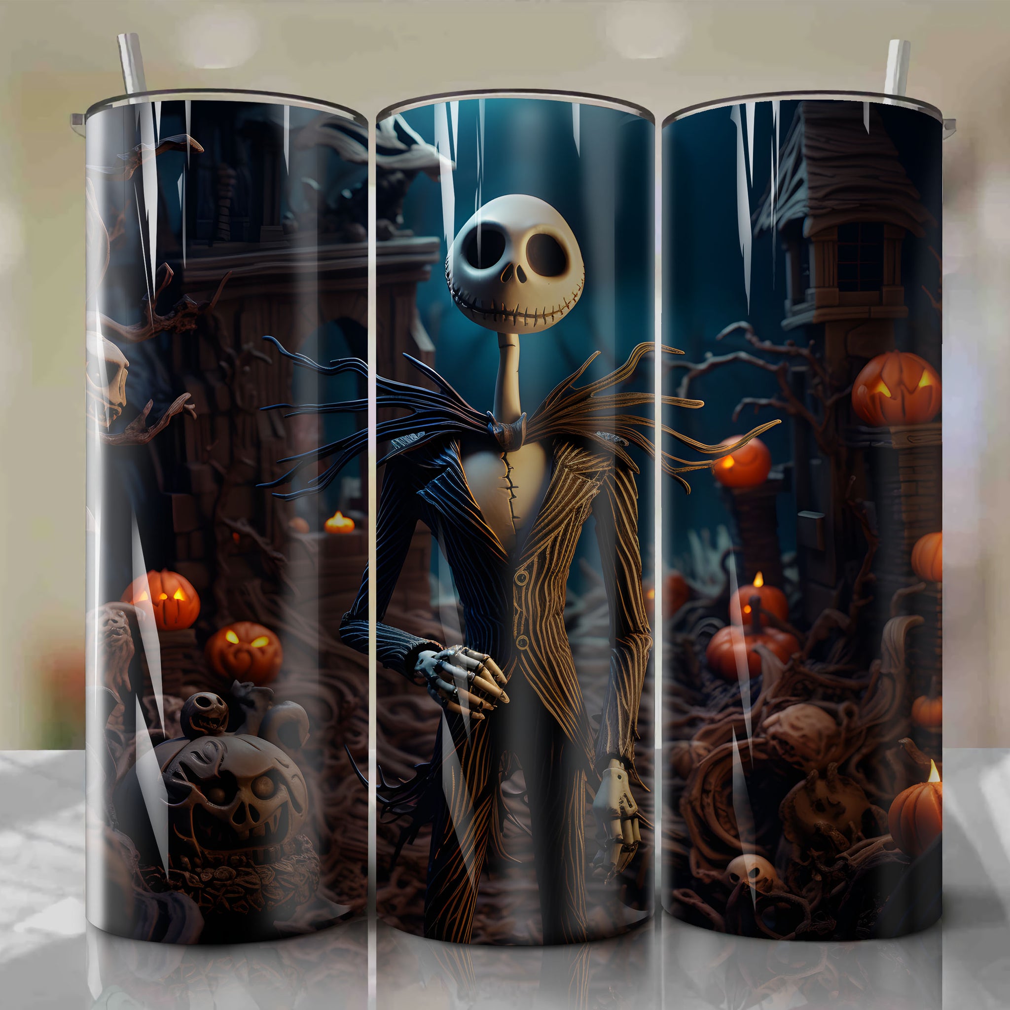 Tumbler Wrap for Jack Skellington: A Curious Journey through Halloween Town
