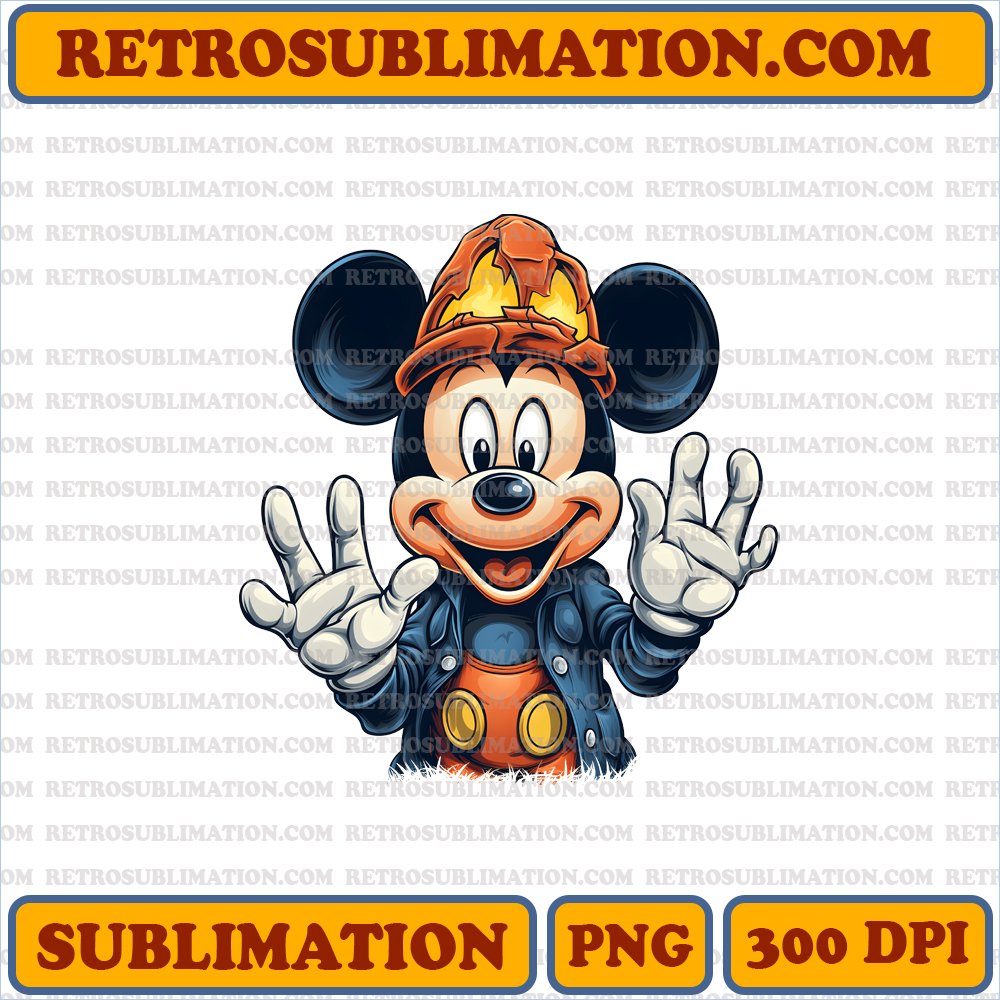 Mickey Mouse Halloween Pranks - Mischievous Grin - Bootleg Style - Digital Download PNG
