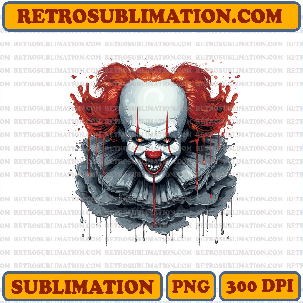 Christmas Pennywise Reflection - Eerily Cheerful Grin - PNG Digital Download
