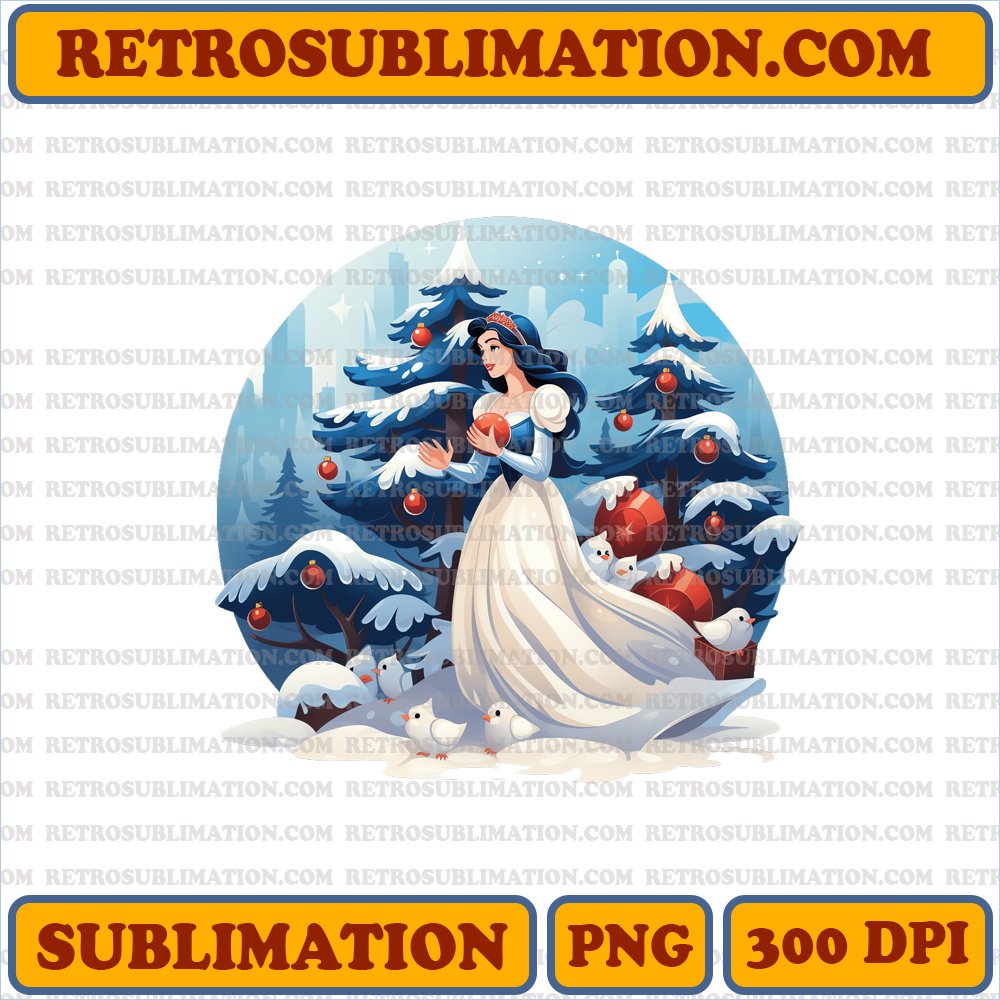 Christmas Snow White Star Tree - Graceful Friends - Vibrant Sublimation PNG Download
