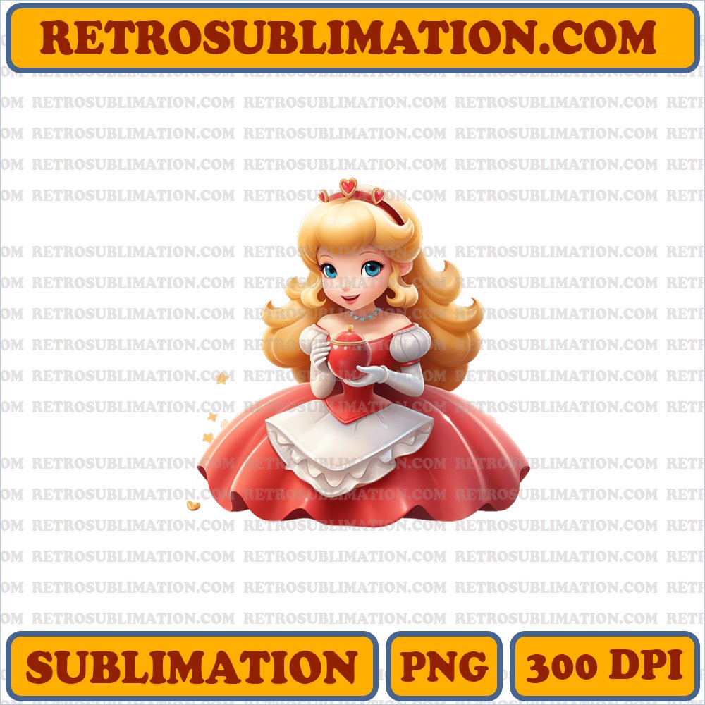 Christmas Princess Peach - Festive Treats - Sublimation PNG Digital Download
