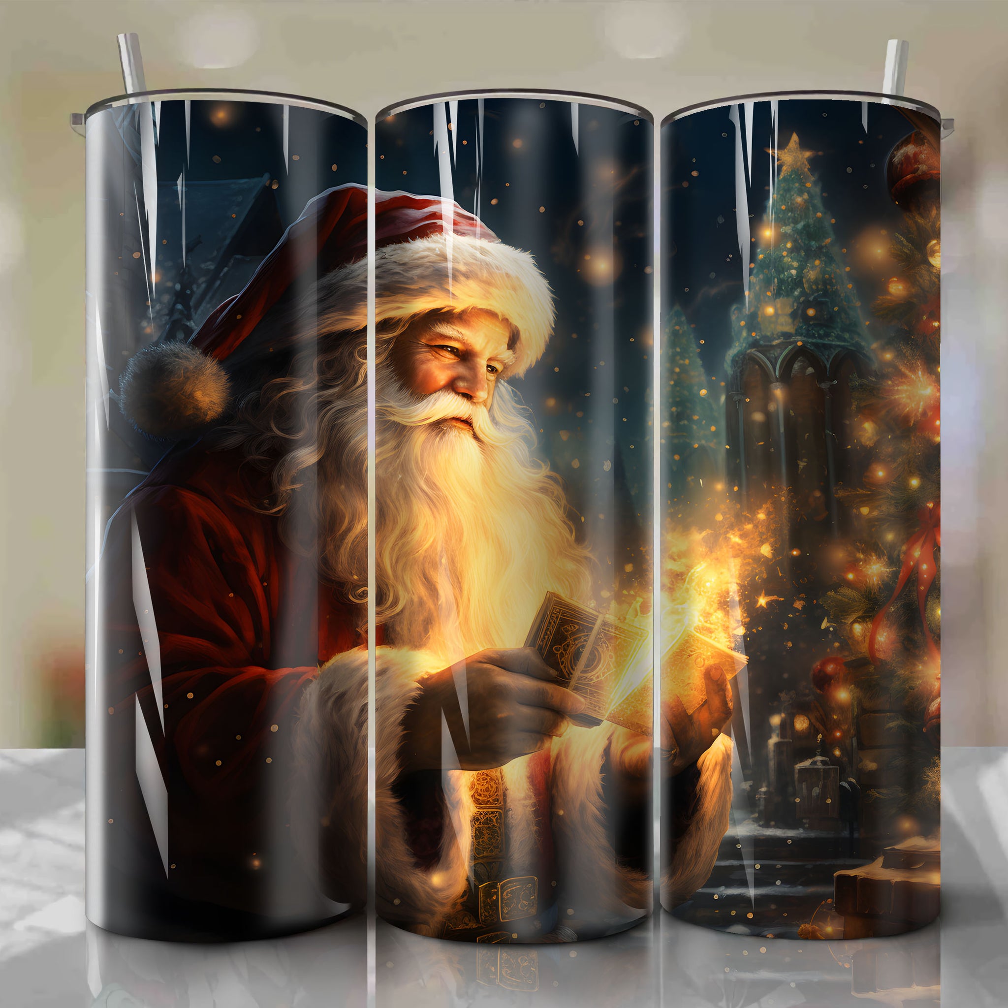 Santa from The Lion, Witch, and Wardrobe Emerges - A Tumbler Wrap of Magic and Warmth
