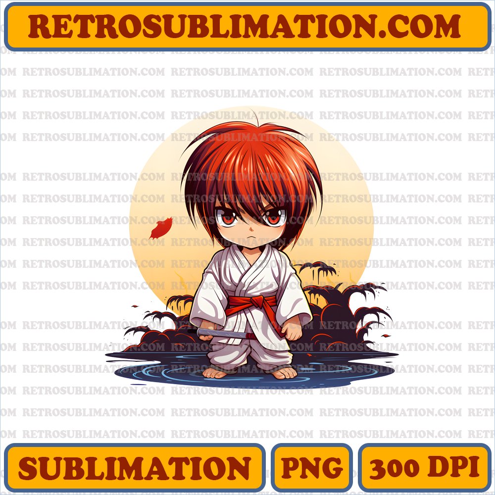 Guardian Kenshin - Chibi Bootleg Sublimation PNG Digital Download
