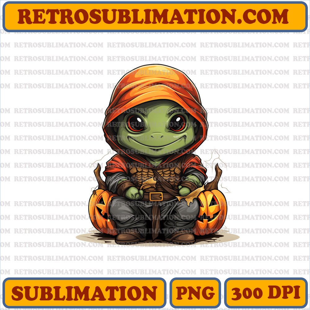 Vibrant Raphael - Digital Download for Sublimation - Unique Halloween PNG Artwork
