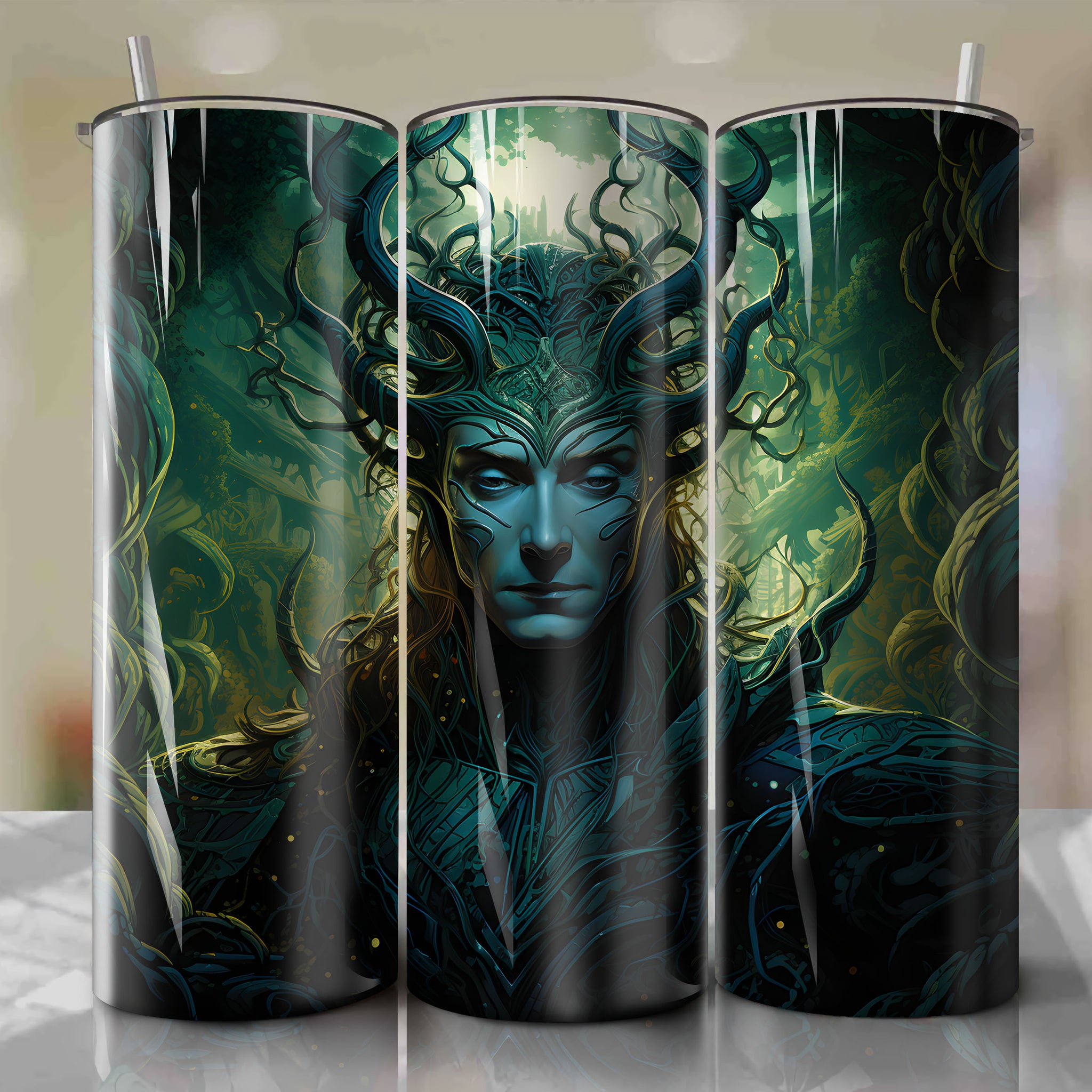 Loki 20 Oz Tumbler Wrap - Embracing the Mischief and Artistry
