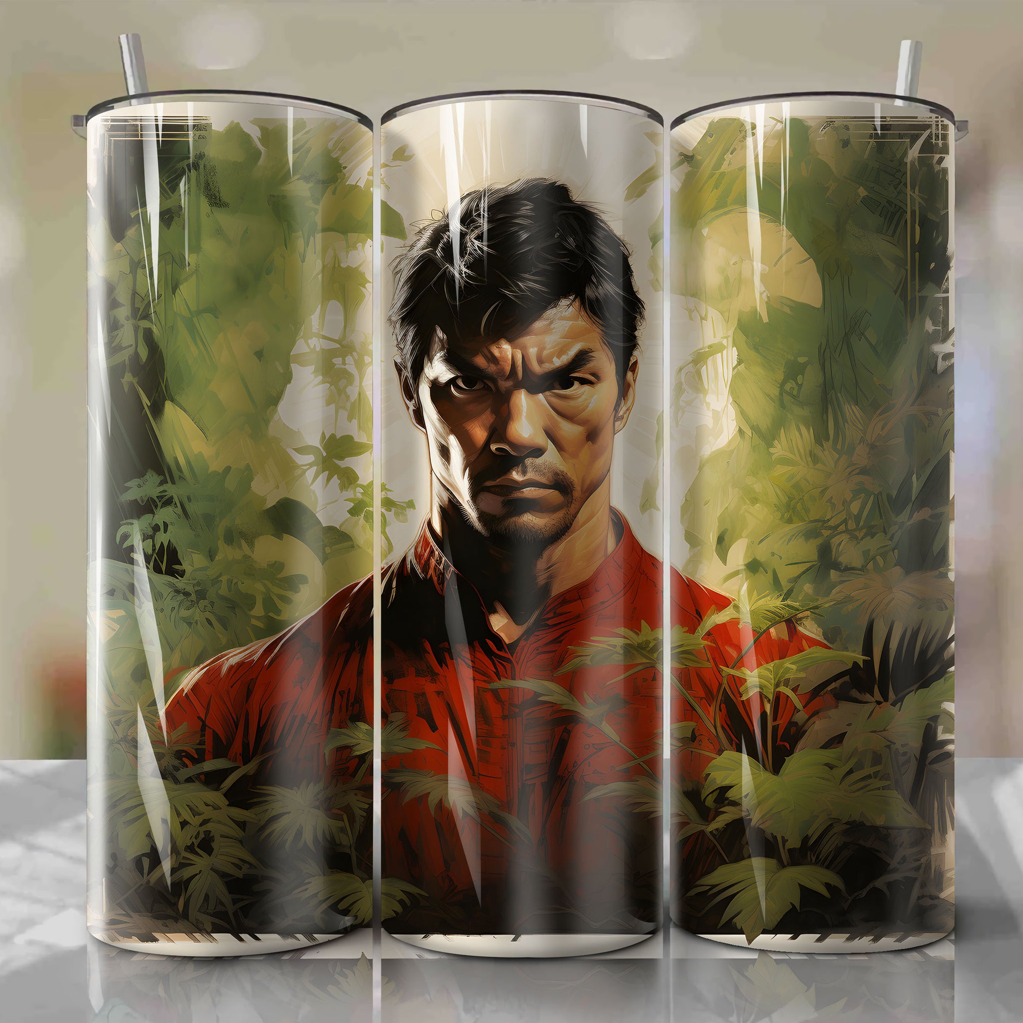 Tranquil Bamboo Forest: Captivating Shang-Chi 20 Oz Tumbler Wrap
