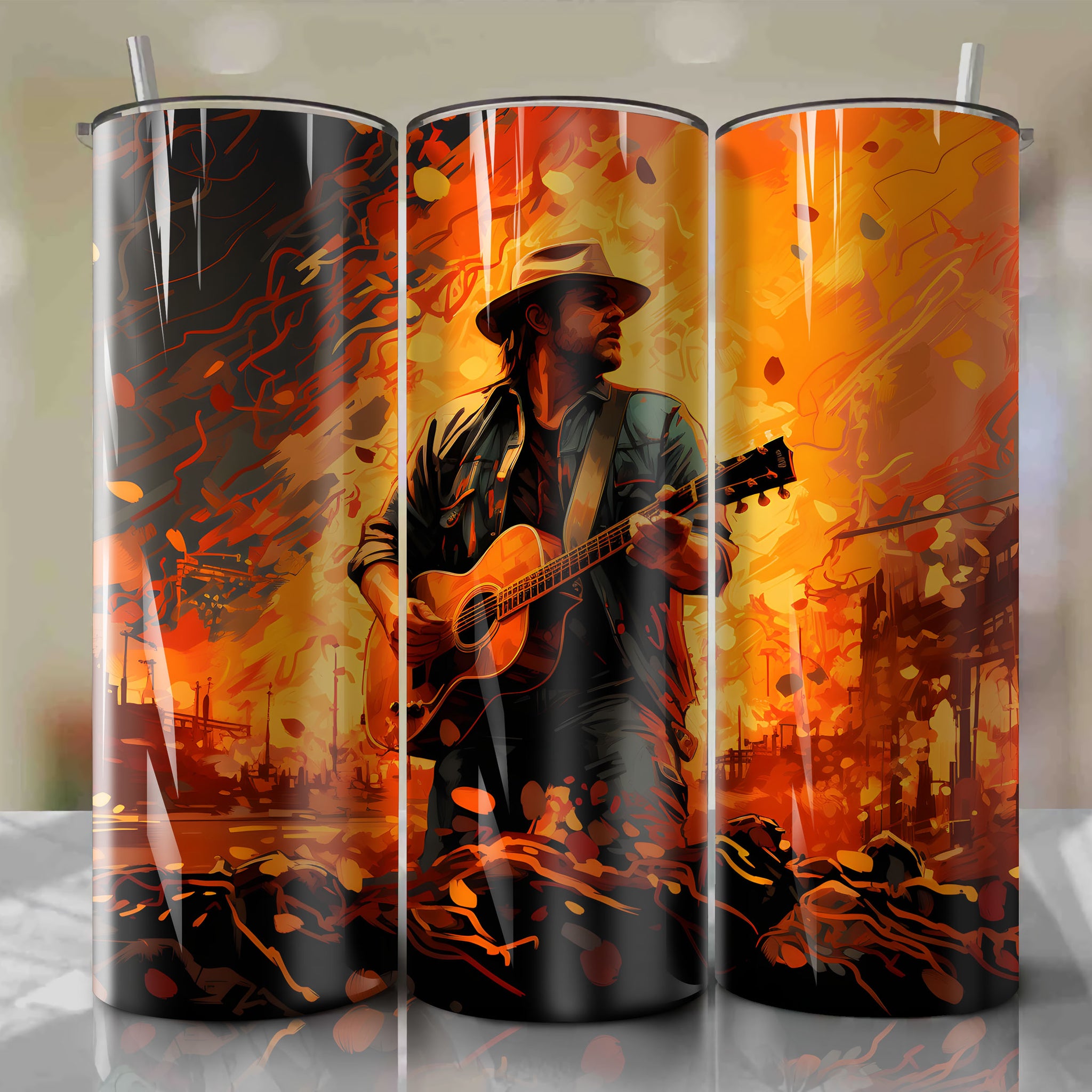 Vibrant 20 Oz Tumbler Wrap - Jason Aldean Country Singer Edition
