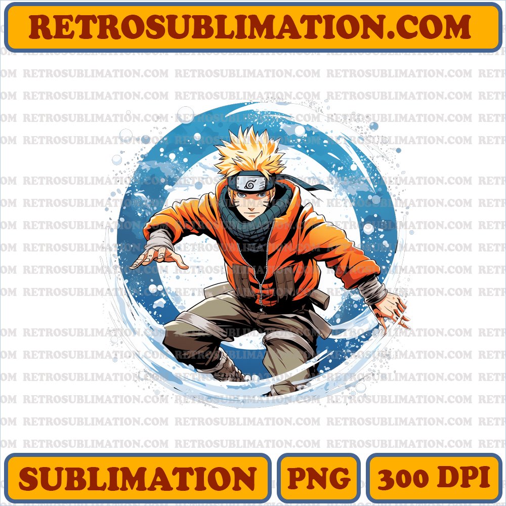 Christmas Naruto Uzumaki - Festive Rasengan - Sublimation PNG Digital Download
