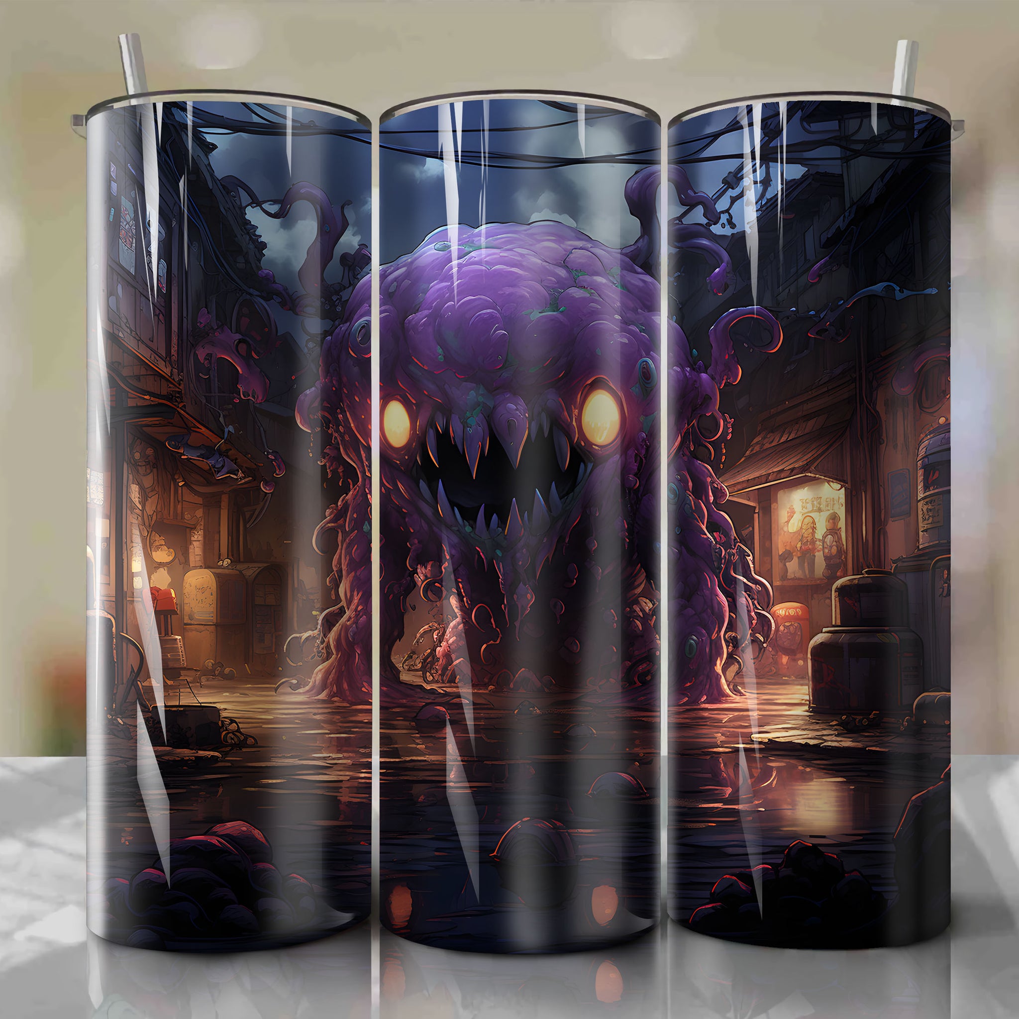 Vibrant Muk - 20 Oz Tumbler Wrap with Poison-Type Pokemon Artwork
