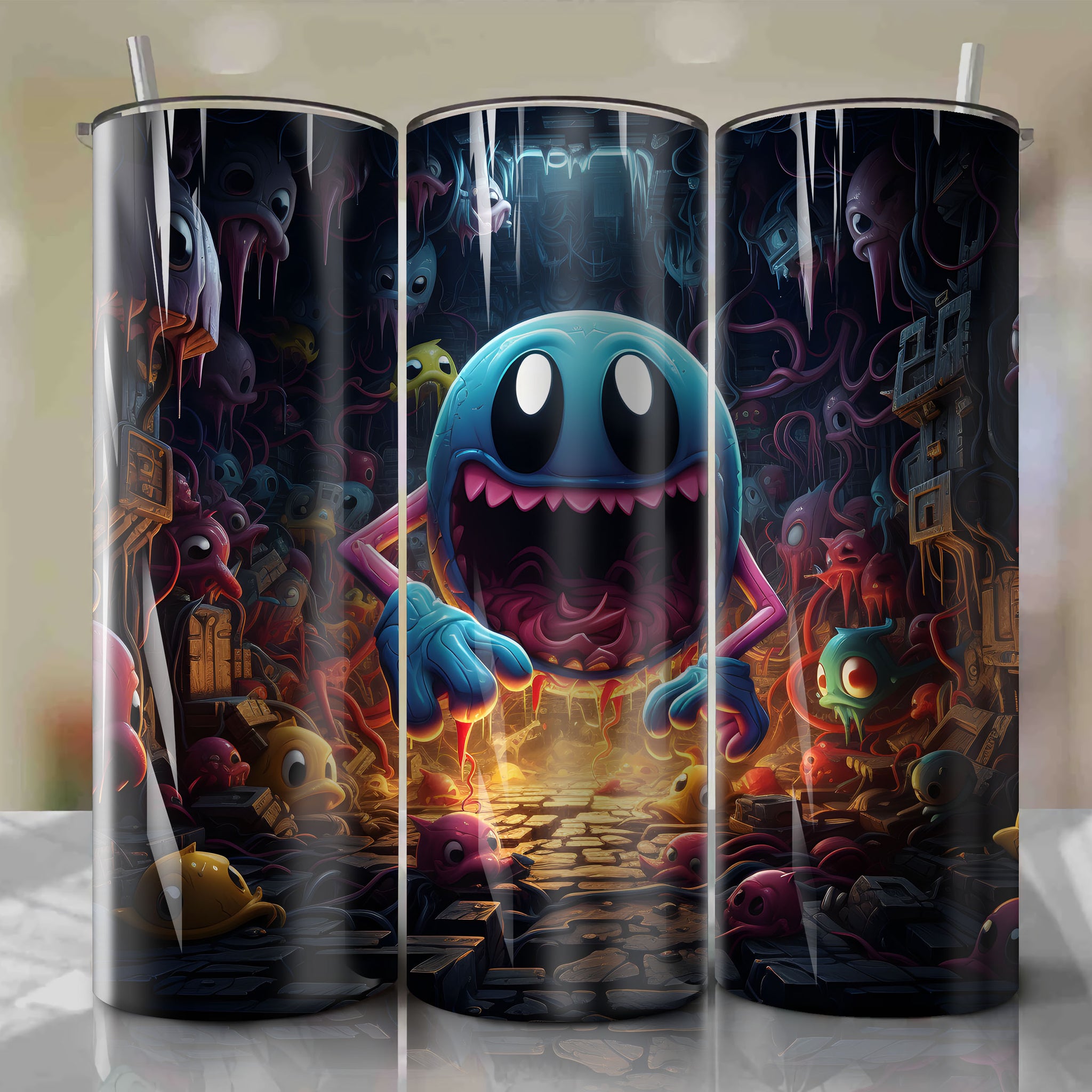 Iconic Ms. Pac-Man Emerges from Crack in Ground in Stunning 3D Illustration
