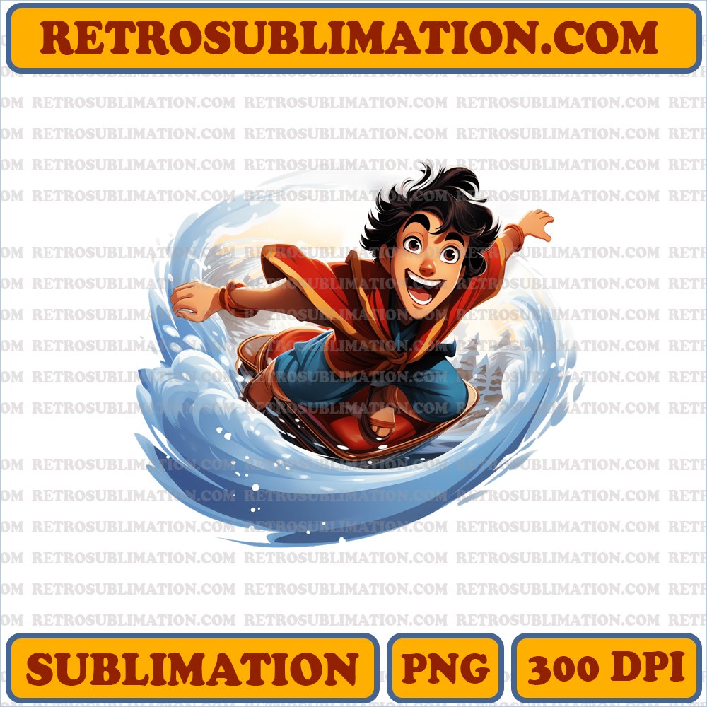 Christmas Aladdin - Enchanting Magic Carpet Ride - Vibrant Sublimation PNG Digital Download
