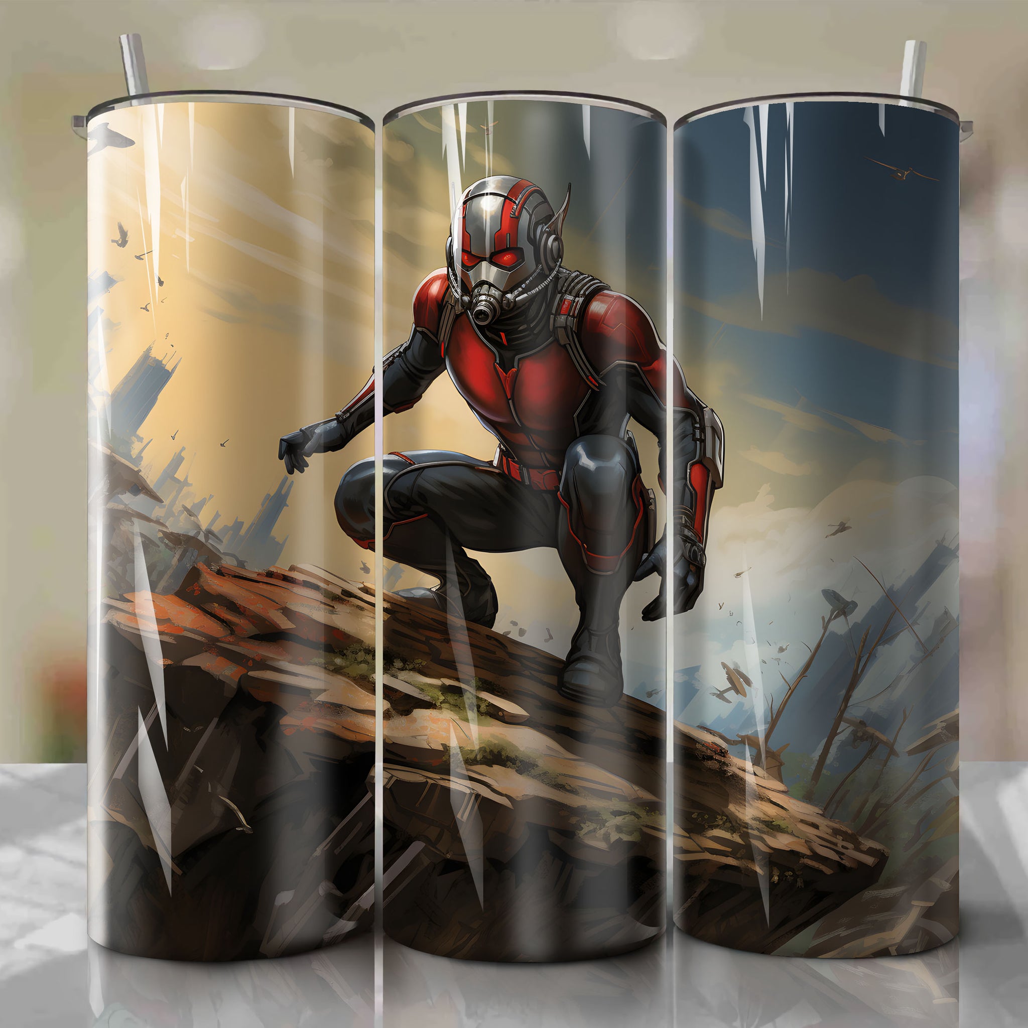 Ant-Man Tumbler Wrap - Marvel's Size-Shifting Superhero in Stunning Comic Book Art
