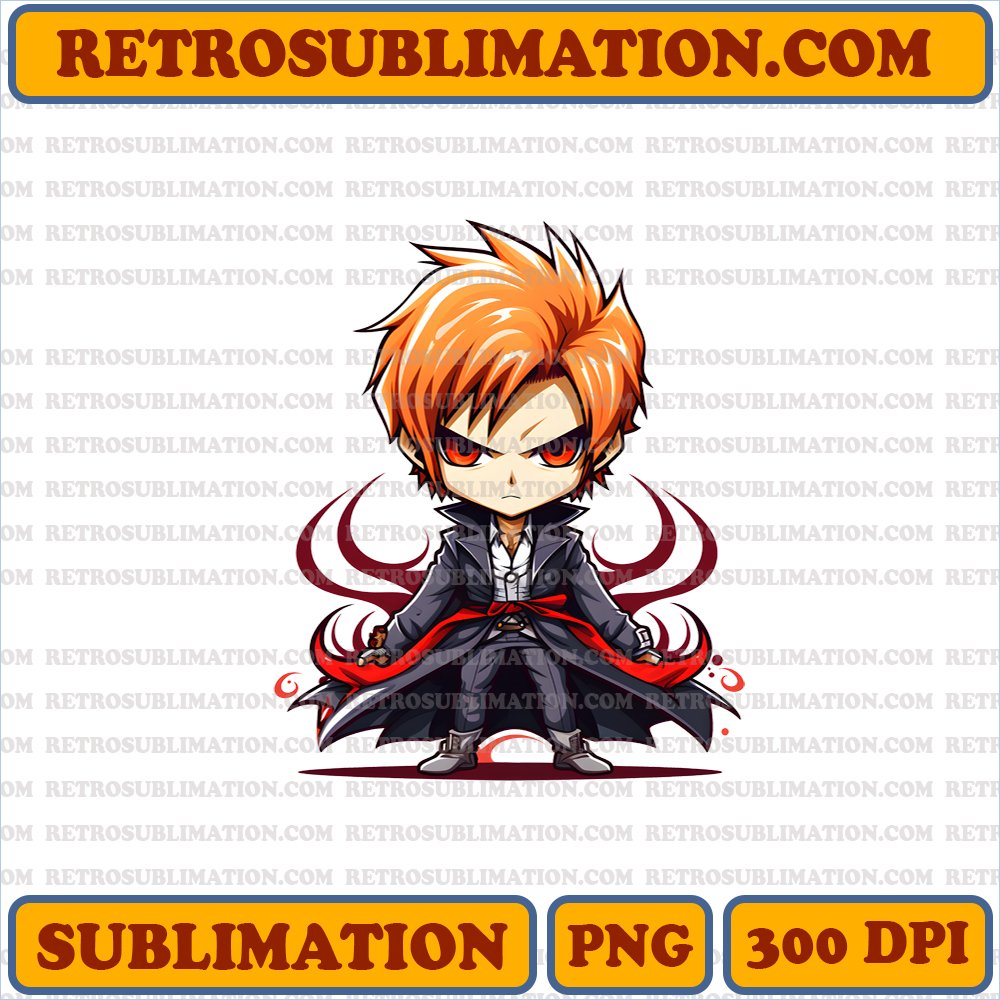 Confident Chibi Ichigo Vampire Hunter - Digital Download PNG
