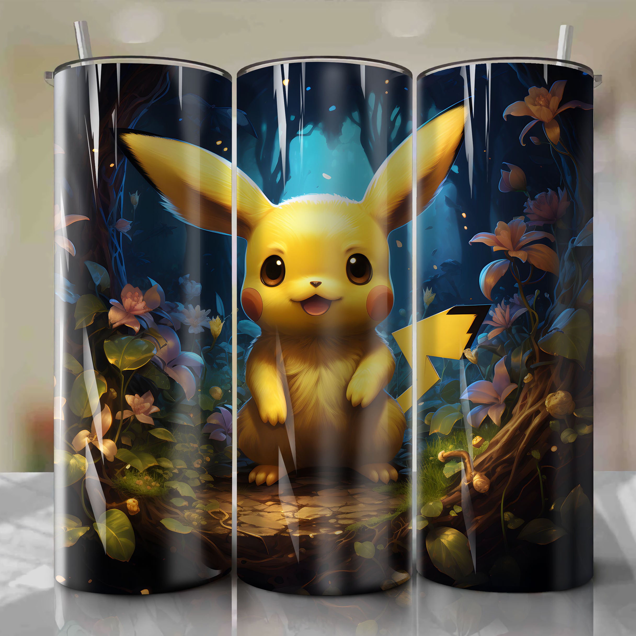 20 Oz Tumbler Wrap featuring Pichu, the Adorable Electric-type Pokémon