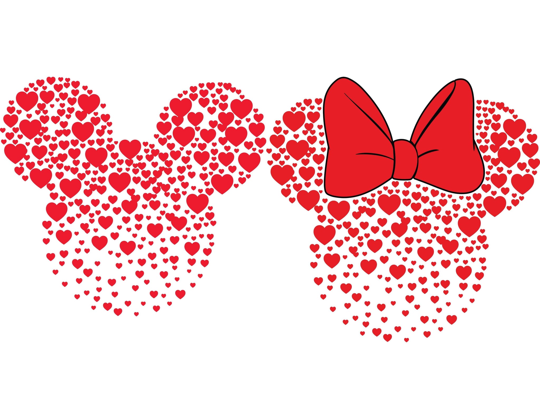 Bundle Mickey Minnie Valentine SVG