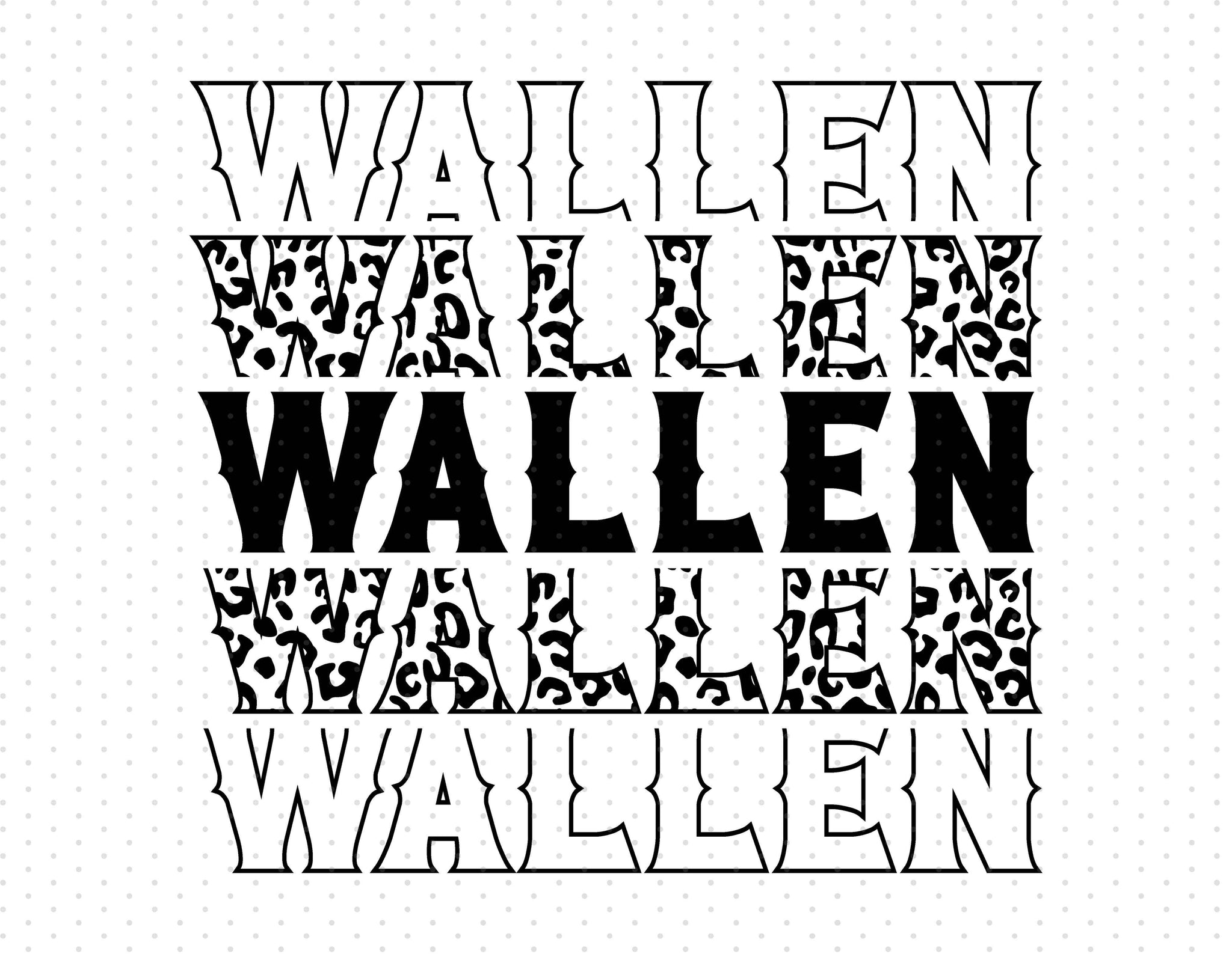 Morgan Wallen leopard skin SVG- Instant Download