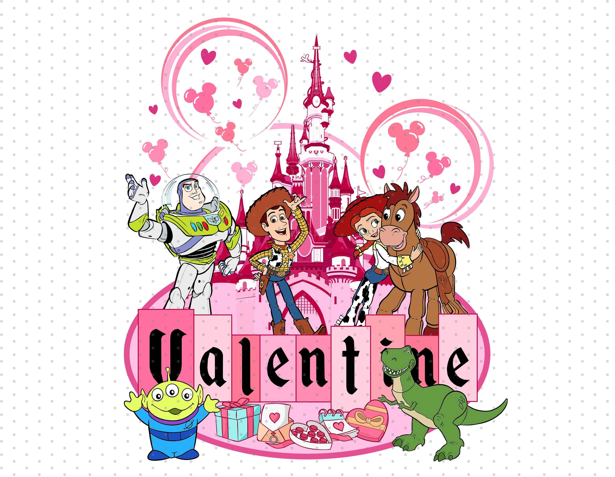 Toy Story - Happy Valentine's Day PNG - Instant Download - Sublimation