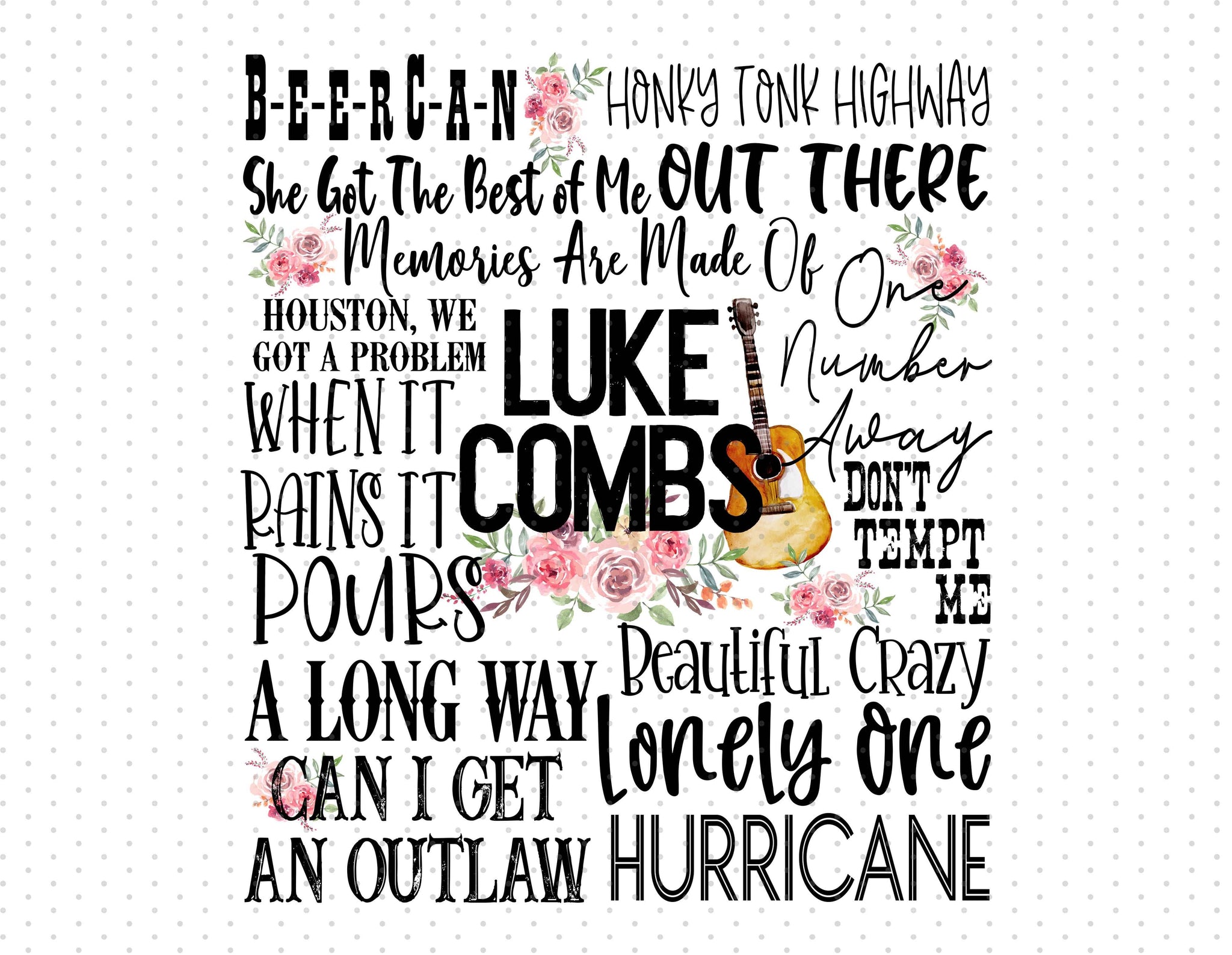 Luke Combs PNG - Instant Download - Sublimation