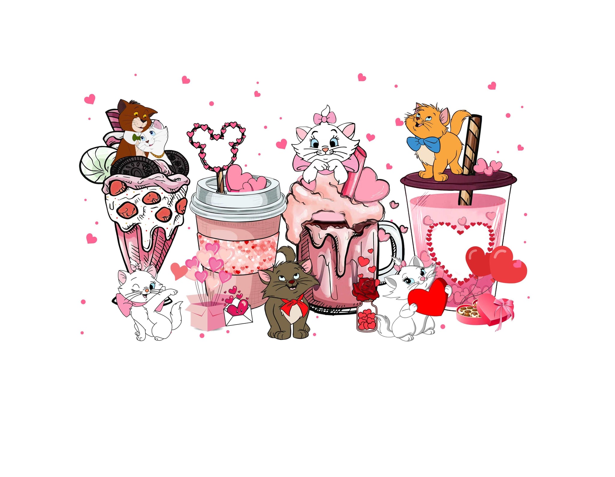 Aristocats PNG File for Valentine's Day - Instant Download