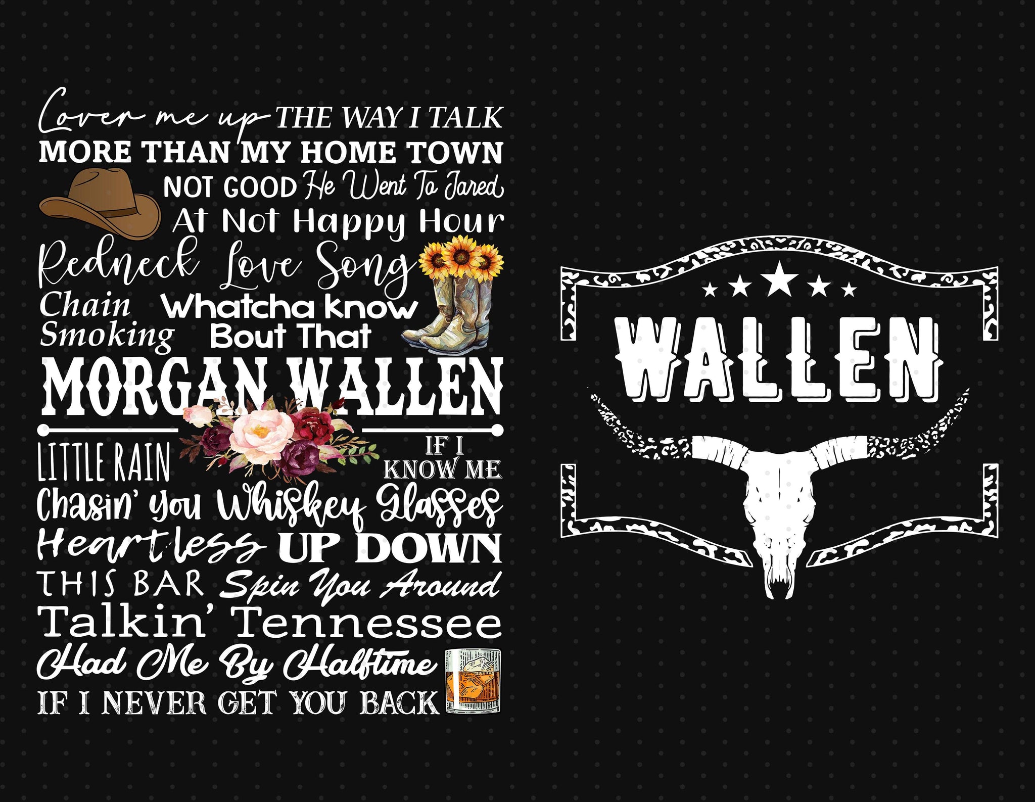 Bundle Morgan Wallen Sublimation PNG