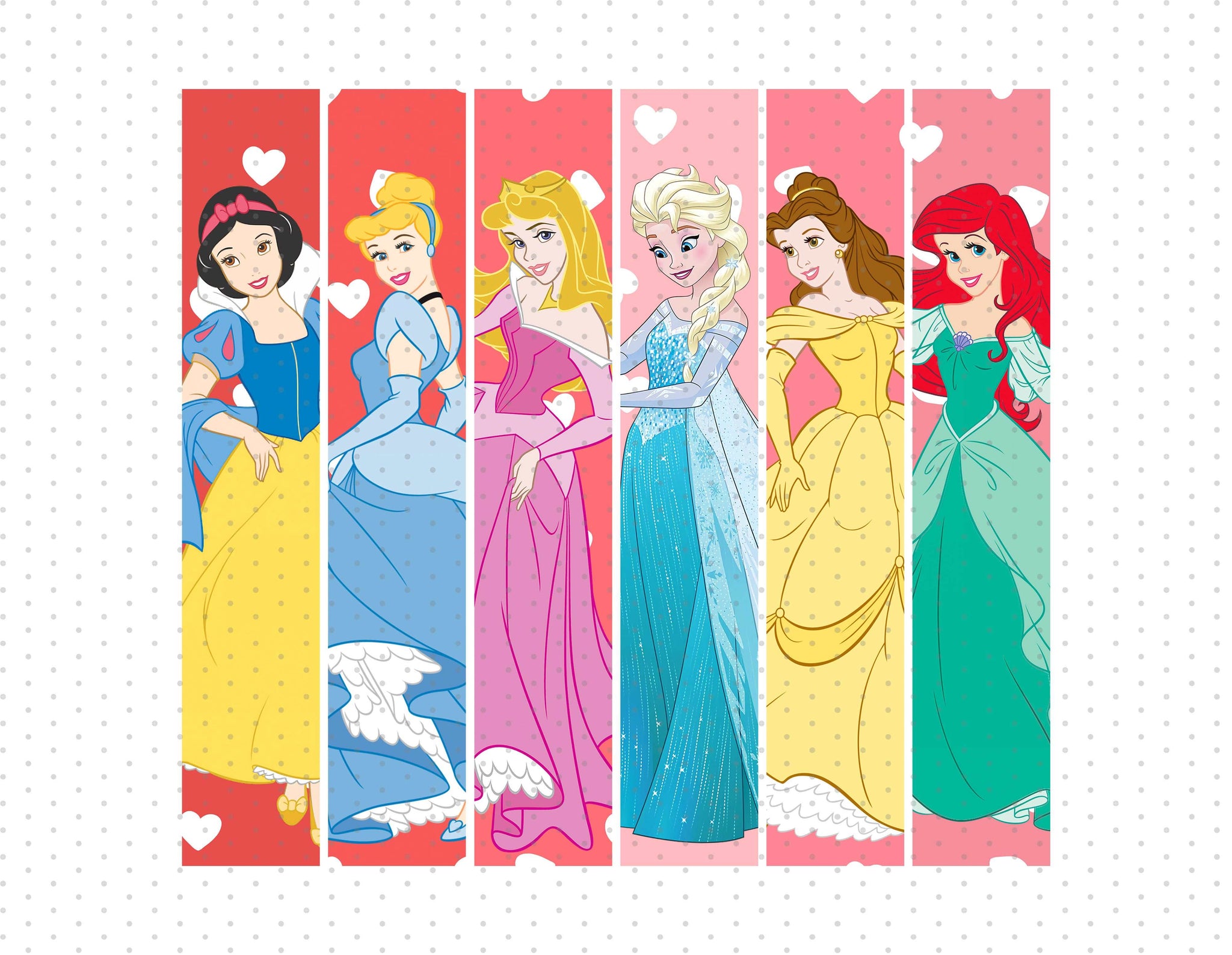 Disney Princess - Happy Valentine's Day Sublimation PNG - Instant Down