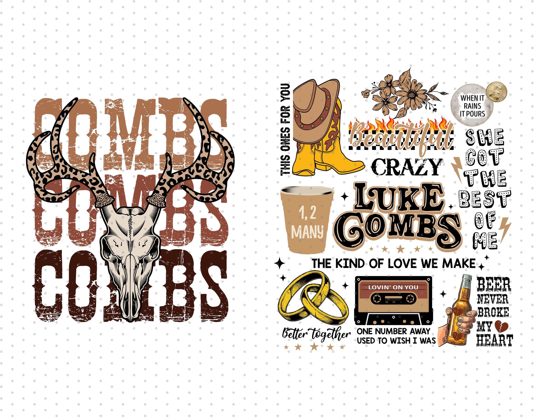 Luke Combs PNG - Instant Download - Sublimation