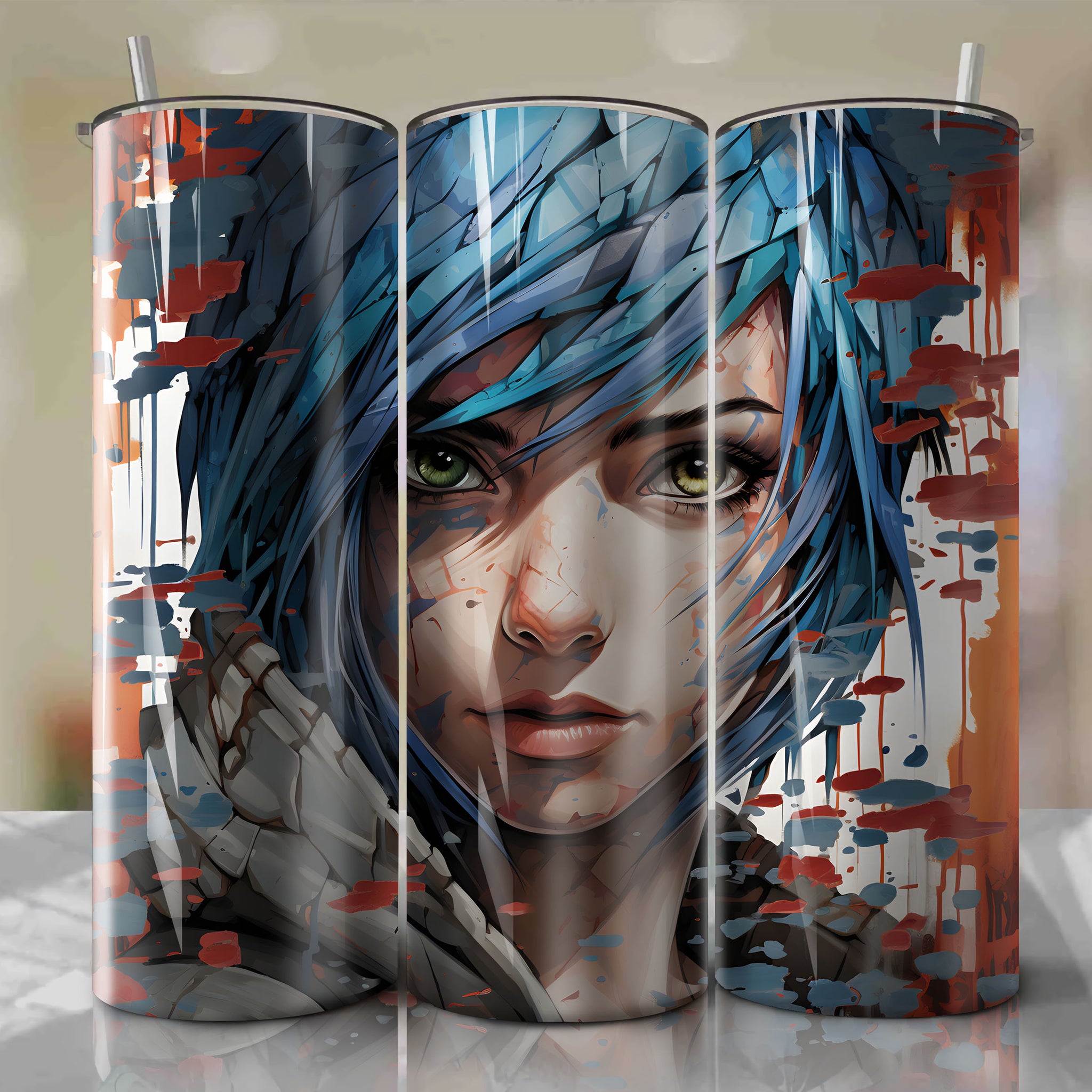 Chloe Price - Rebellious 3D Artistic Illustration on 20 Oz Tumbler Wrap