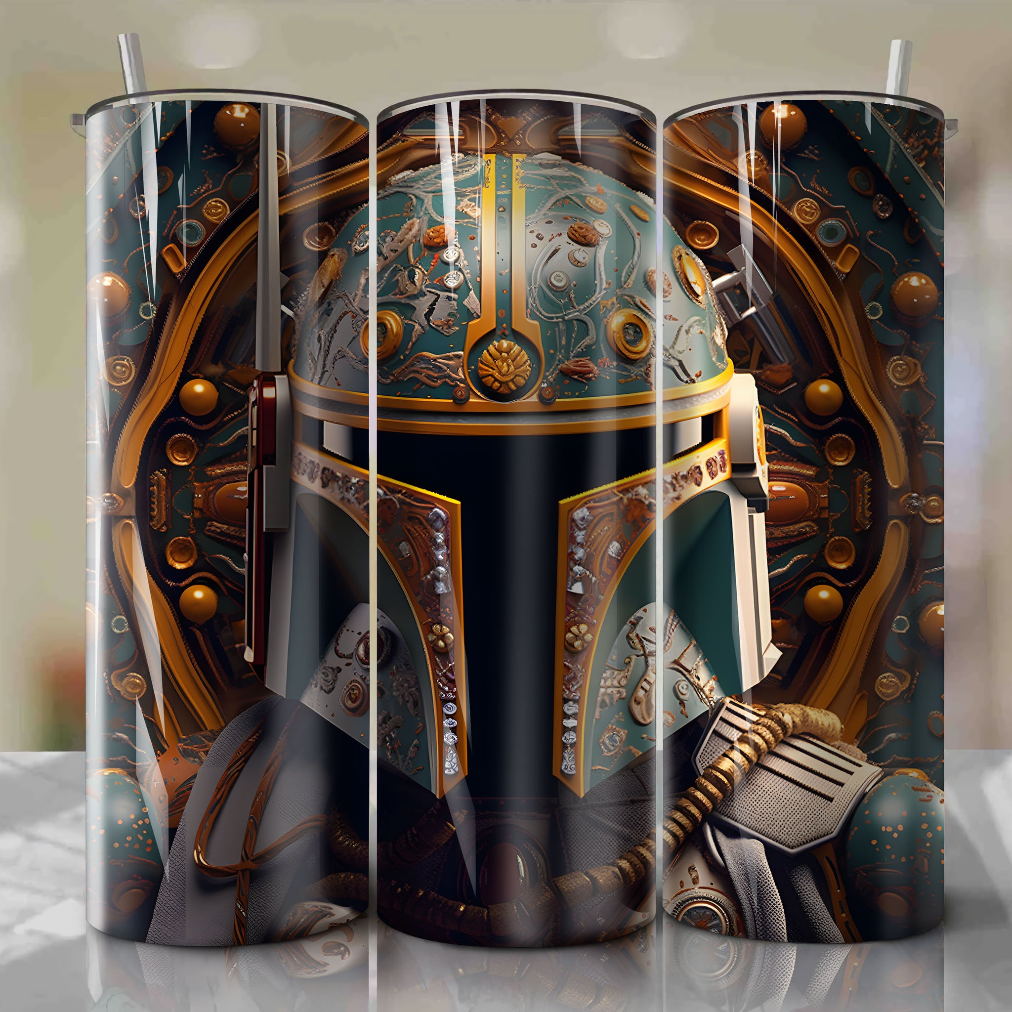 Skinny Tumbler 20oz Wrap PNG - Sublimation - Digital Download - Boba Fett