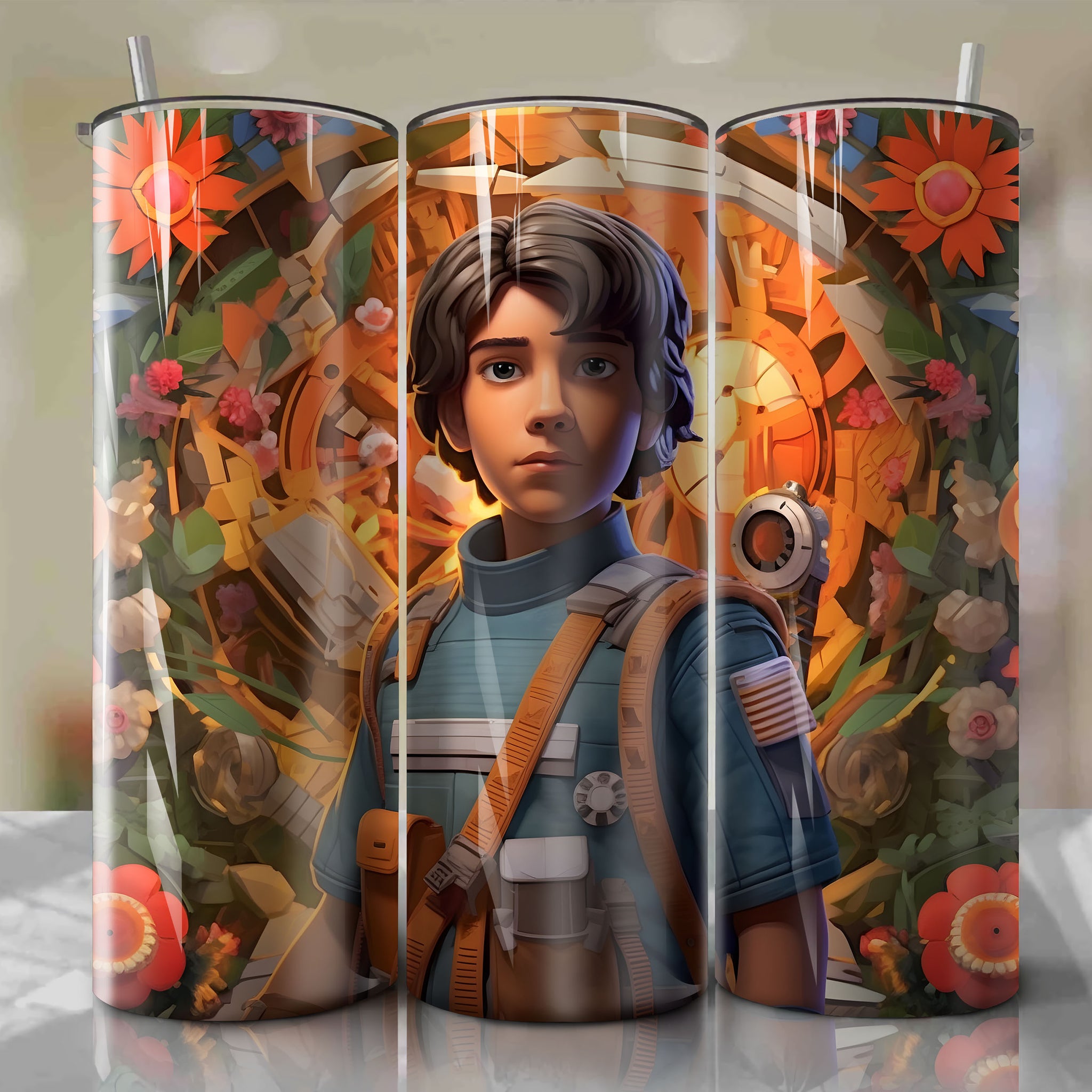 Skinny Tumbler 20oz Wrap PNG - Sublimation - Digital Download - Ezra Bridger