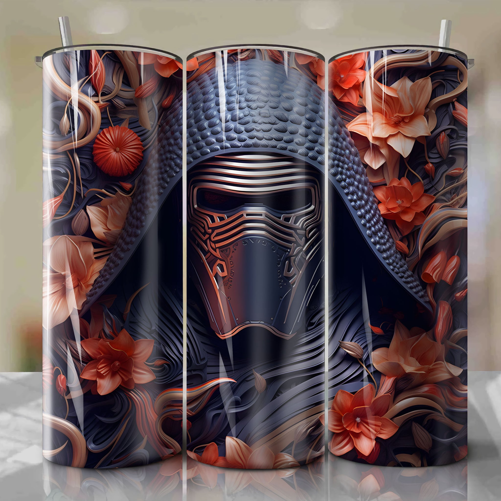 Skinny Tumbler 20oz Wrap PNG - Sublimation - Digital Download - Kylo Ren