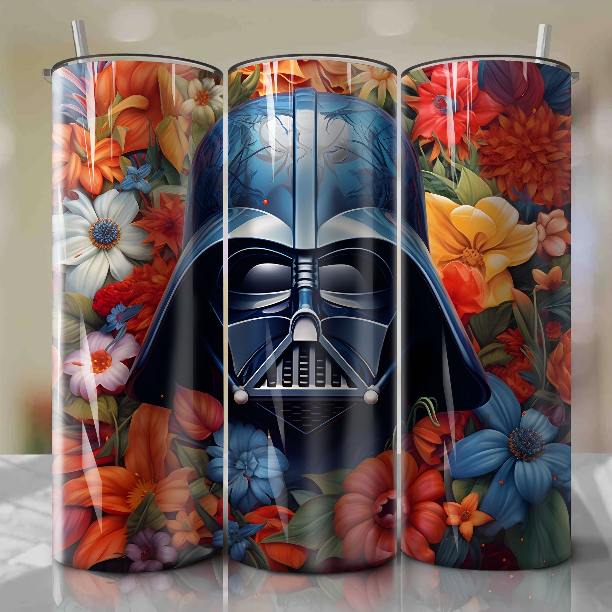 Skinny Tumbler 20oz Wrap PNG - Sublimation - Digital Download - Darth Vader