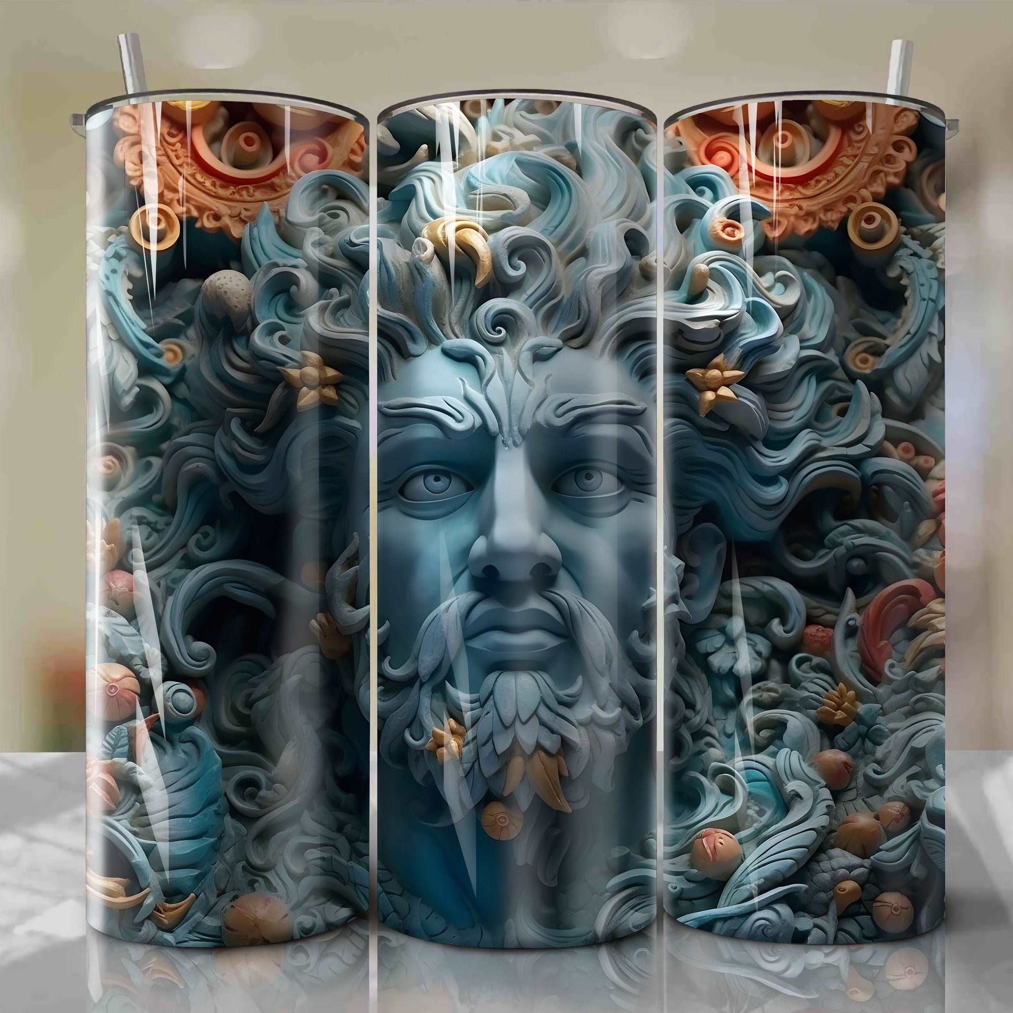 Hades 3D Floral Skinny Tumbler 20oz Wrap PNG - Sublimation - Digital Download