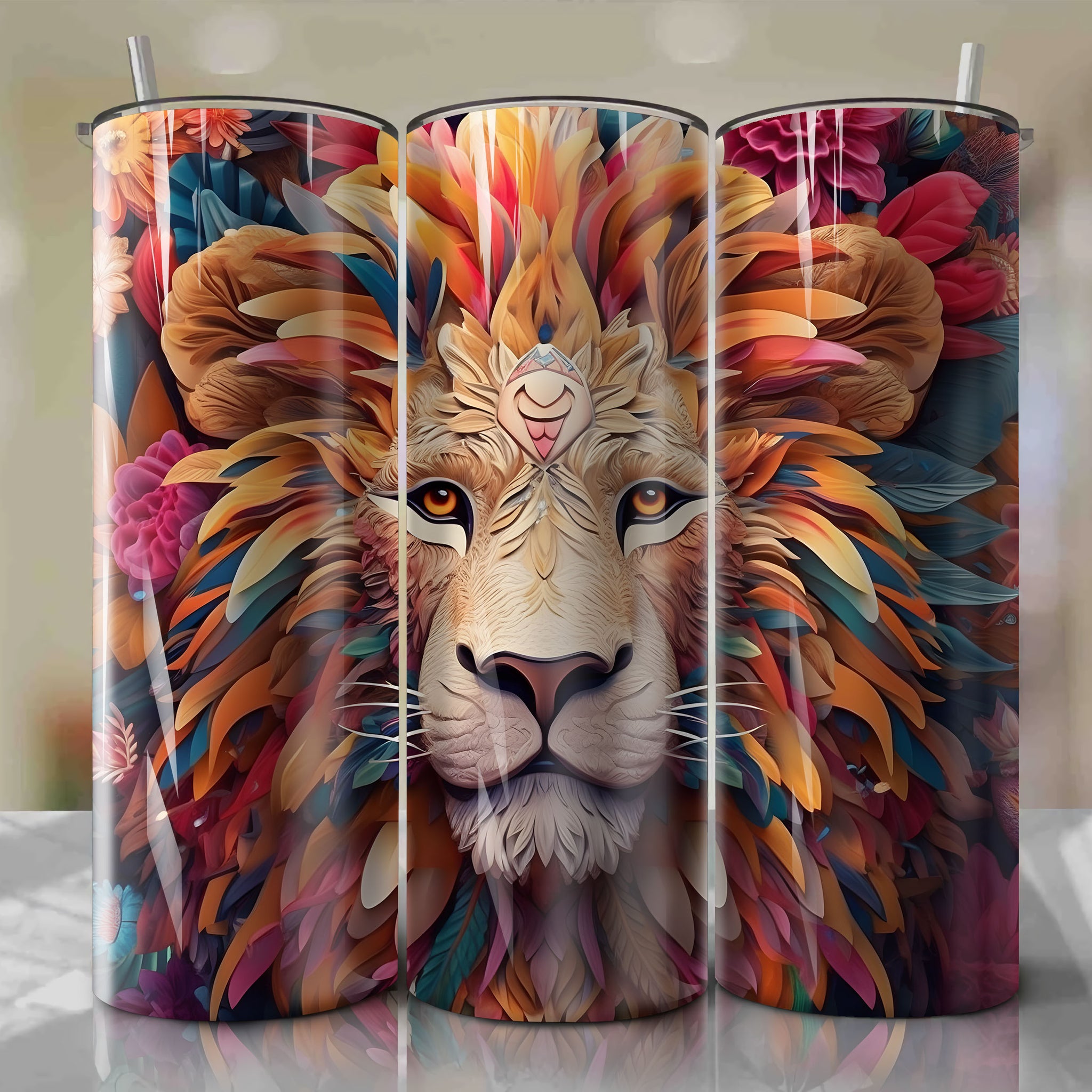 3d Flower Sublimation Tumbler