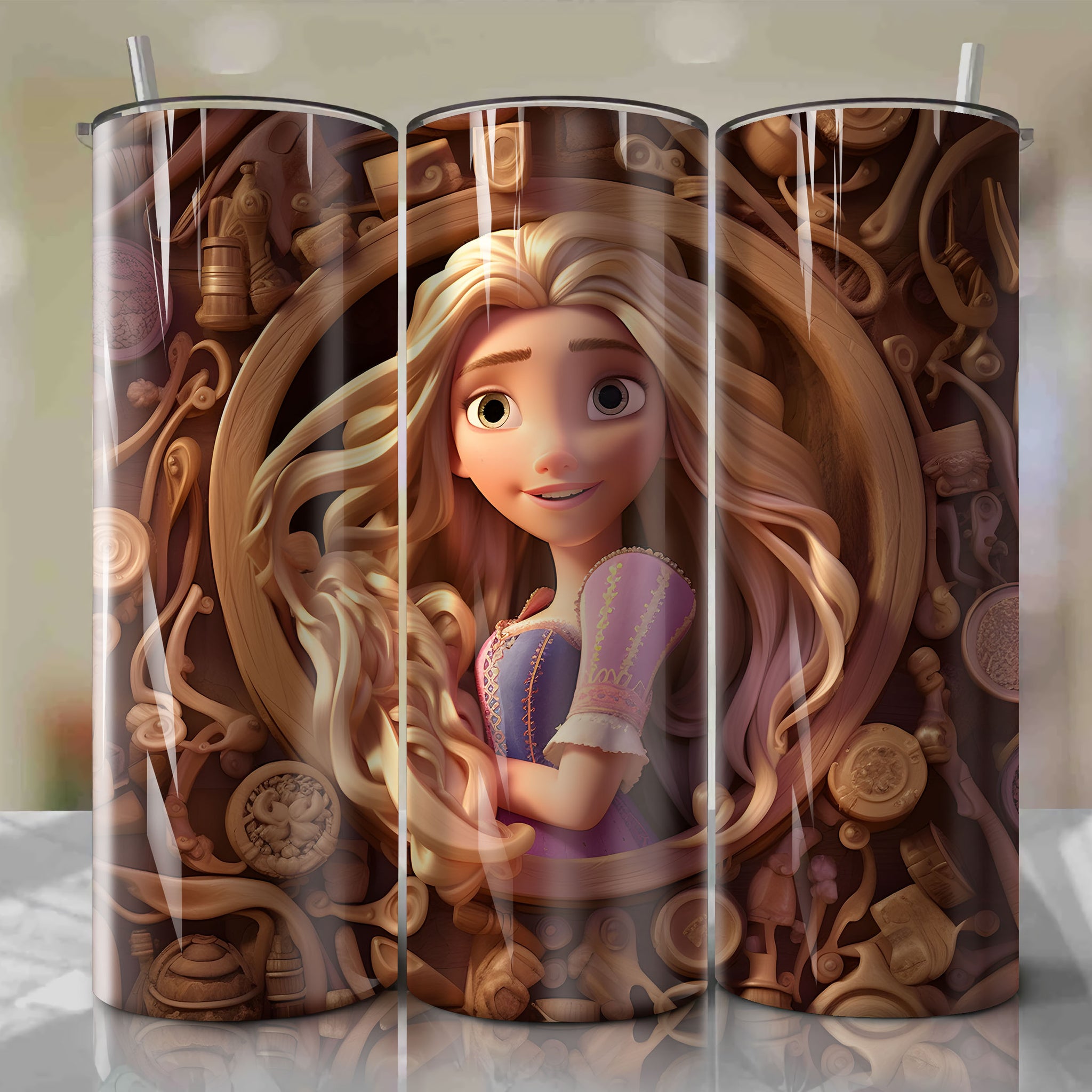 Rapunzel Tangled Inspired Tumbler 