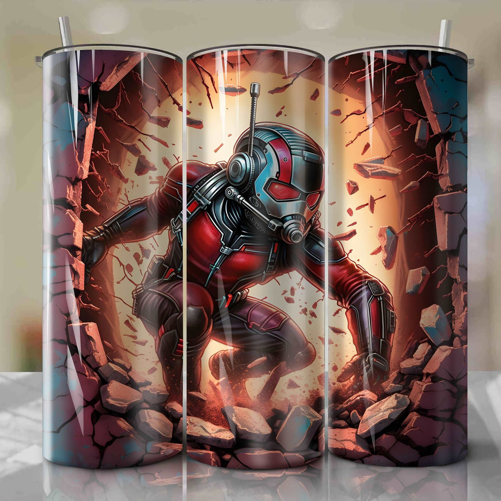 Spider Man Inflated 3D Tumbler Wrap Png, SG10072375