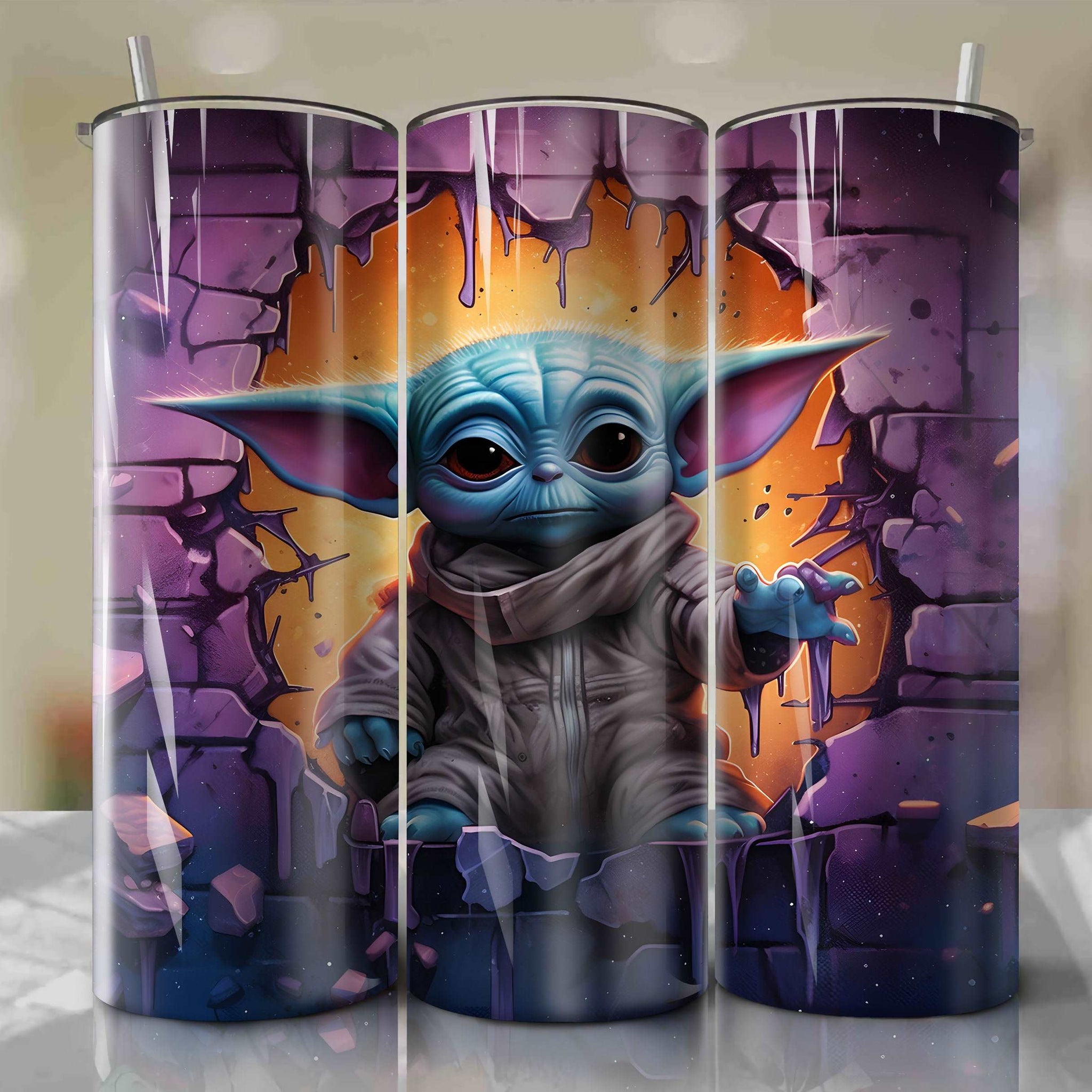 Star Wars 3D Skinny Tumbler 20oz Wrap PNG - Sublimation Digital Downlo