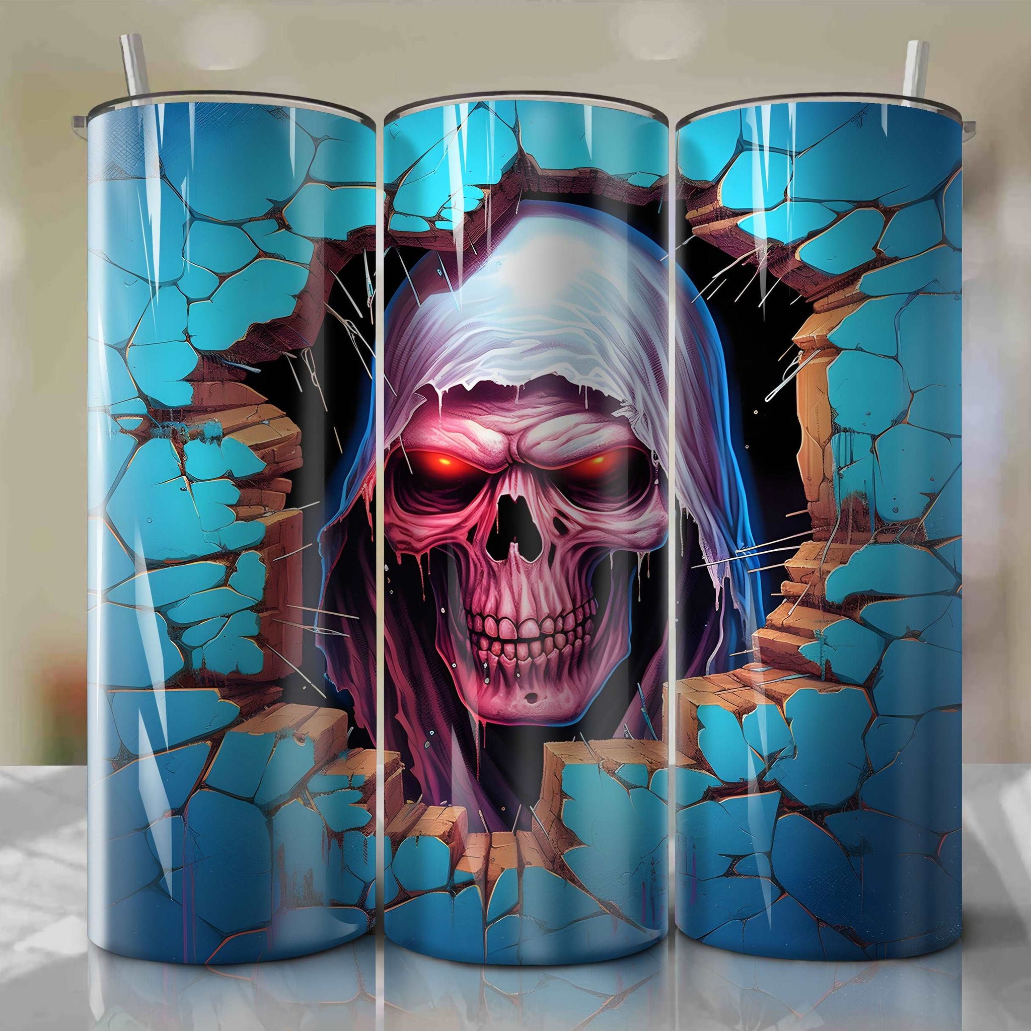 Star Wars Crack 3D Skinny Tumbler 20oz Wrap PNG - Sublimation - Digital Download