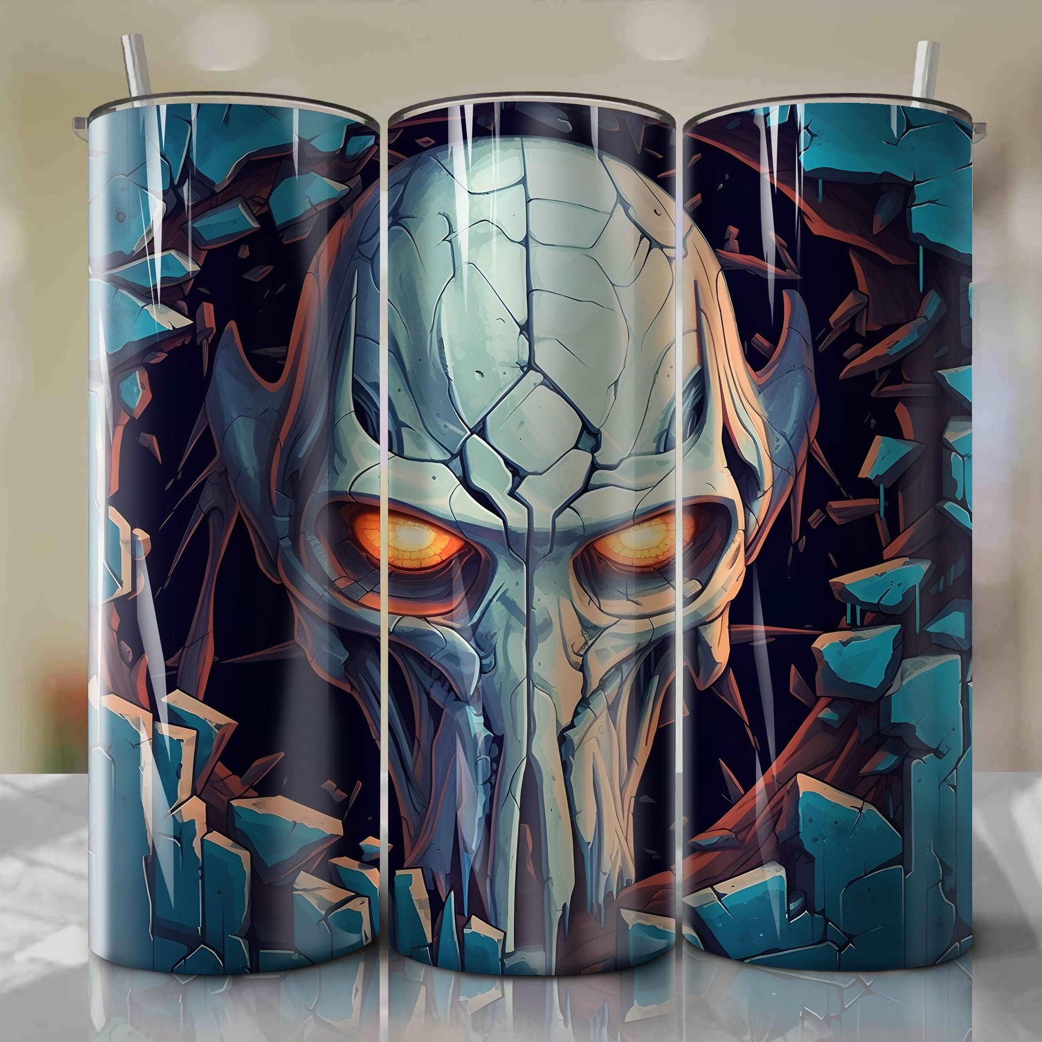 Star Wars Crack 3D Skinny Tumbler 20oz Wrap PNG - Sublimation - Digital Download